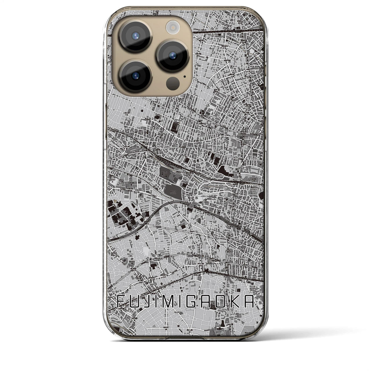 【富士見ヶ丘(東京都)】地図柄iPhoneケース(クリアタイプ)