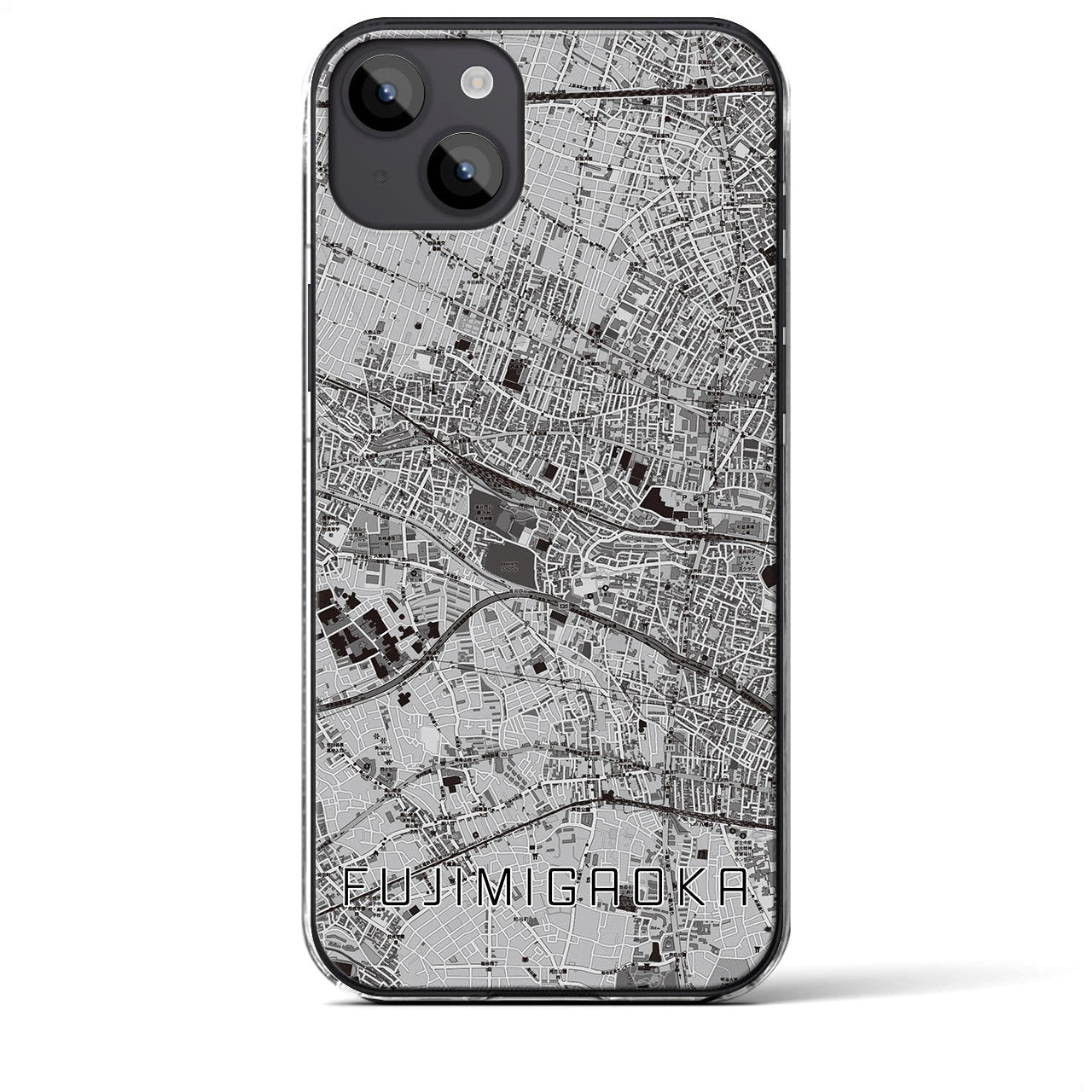 【富士見ヶ丘(東京都)】地図柄iPhoneケース(クリアタイプ)