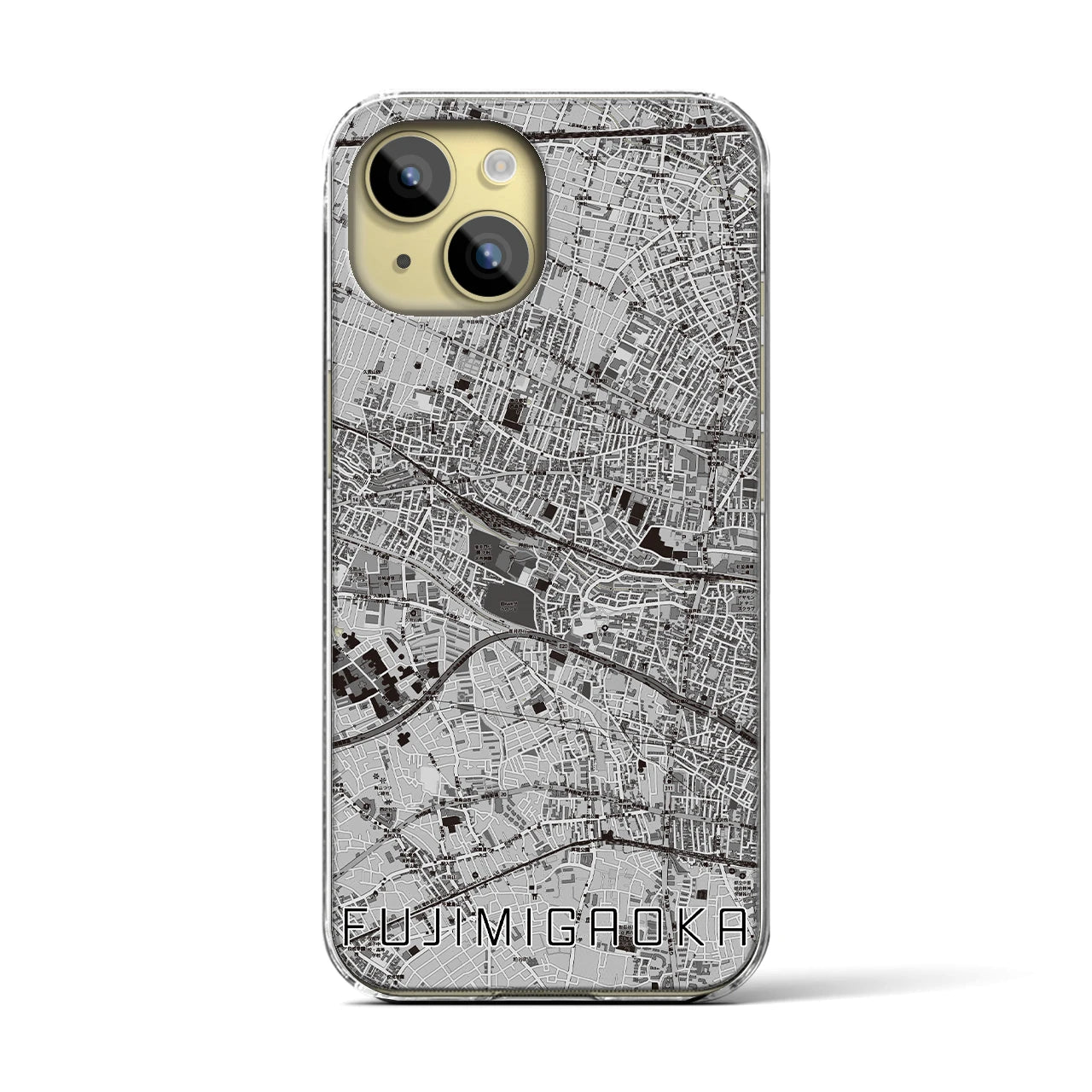 【富士見ヶ丘(東京都)】地図柄iPhoneケース(クリアタイプ)