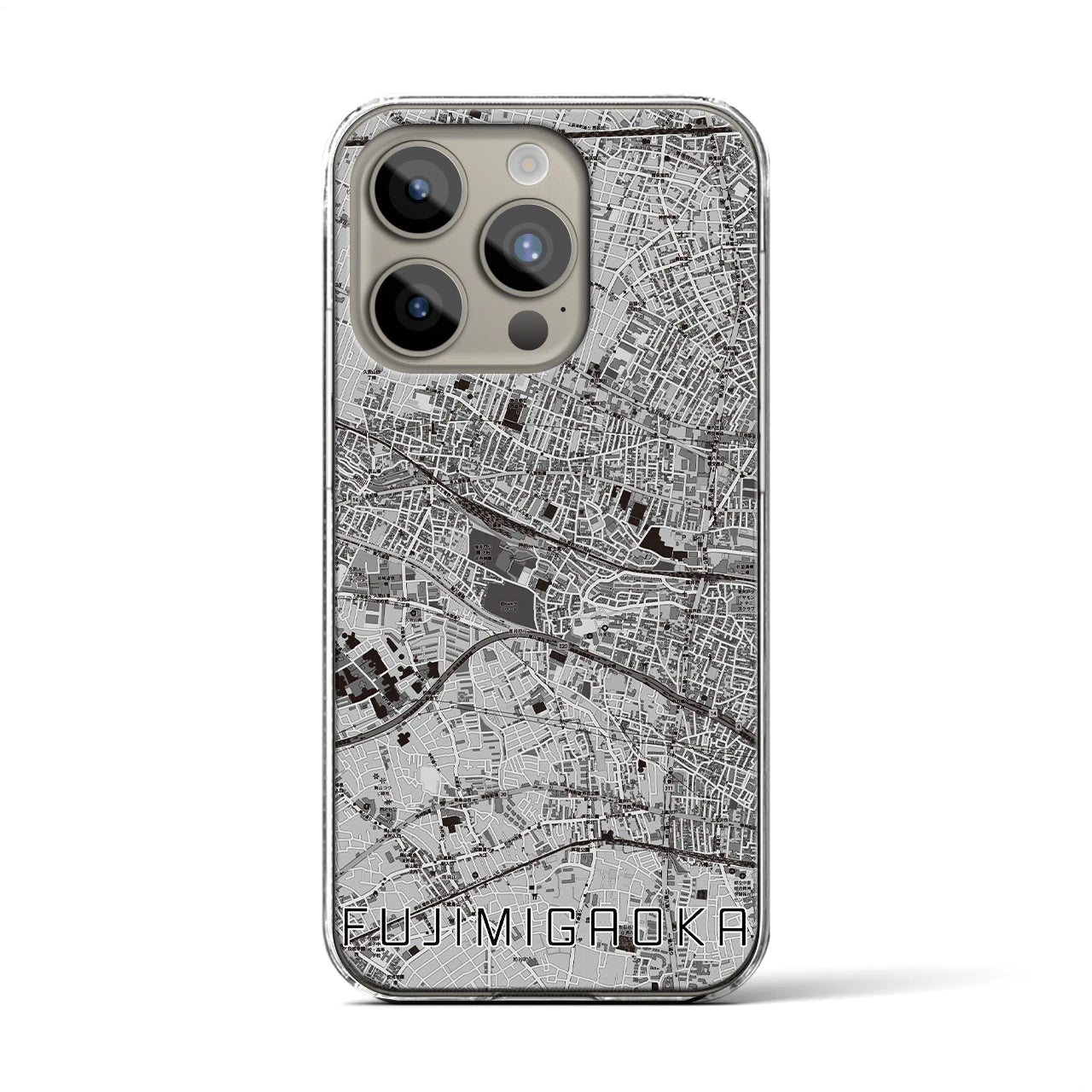 【富士見ヶ丘(東京都)】地図柄iPhoneケース(クリアタイプ)