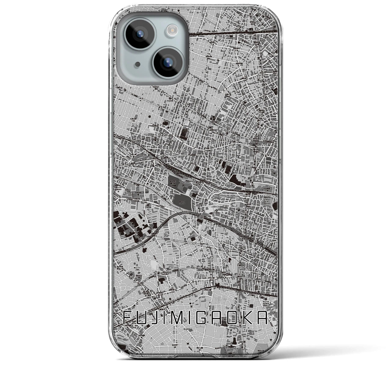 【富士見ヶ丘(東京都)】地図柄iPhoneケース(クリアタイプ)