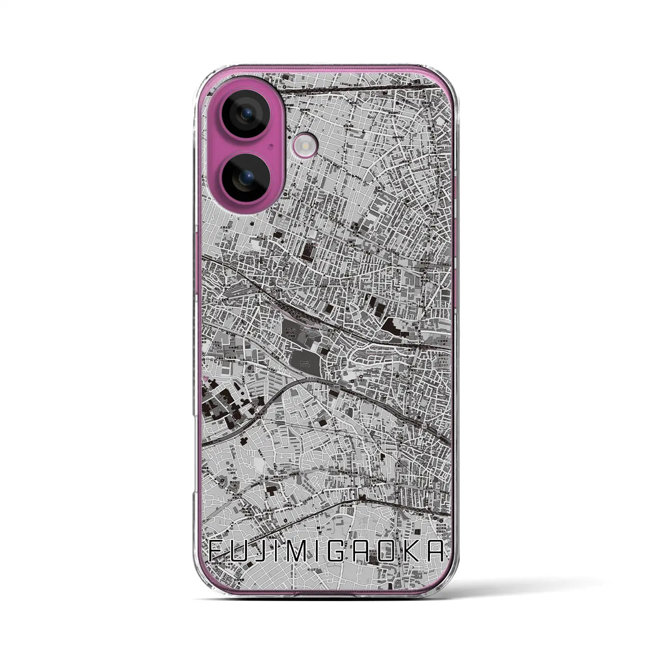 【富士見ヶ丘(東京都)】地図柄iPhoneケース(クリアタイプ)