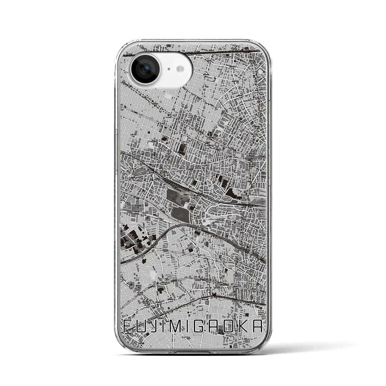 【富士見ヶ丘(東京都)】地図柄iPhoneケース(クリアタイプ)