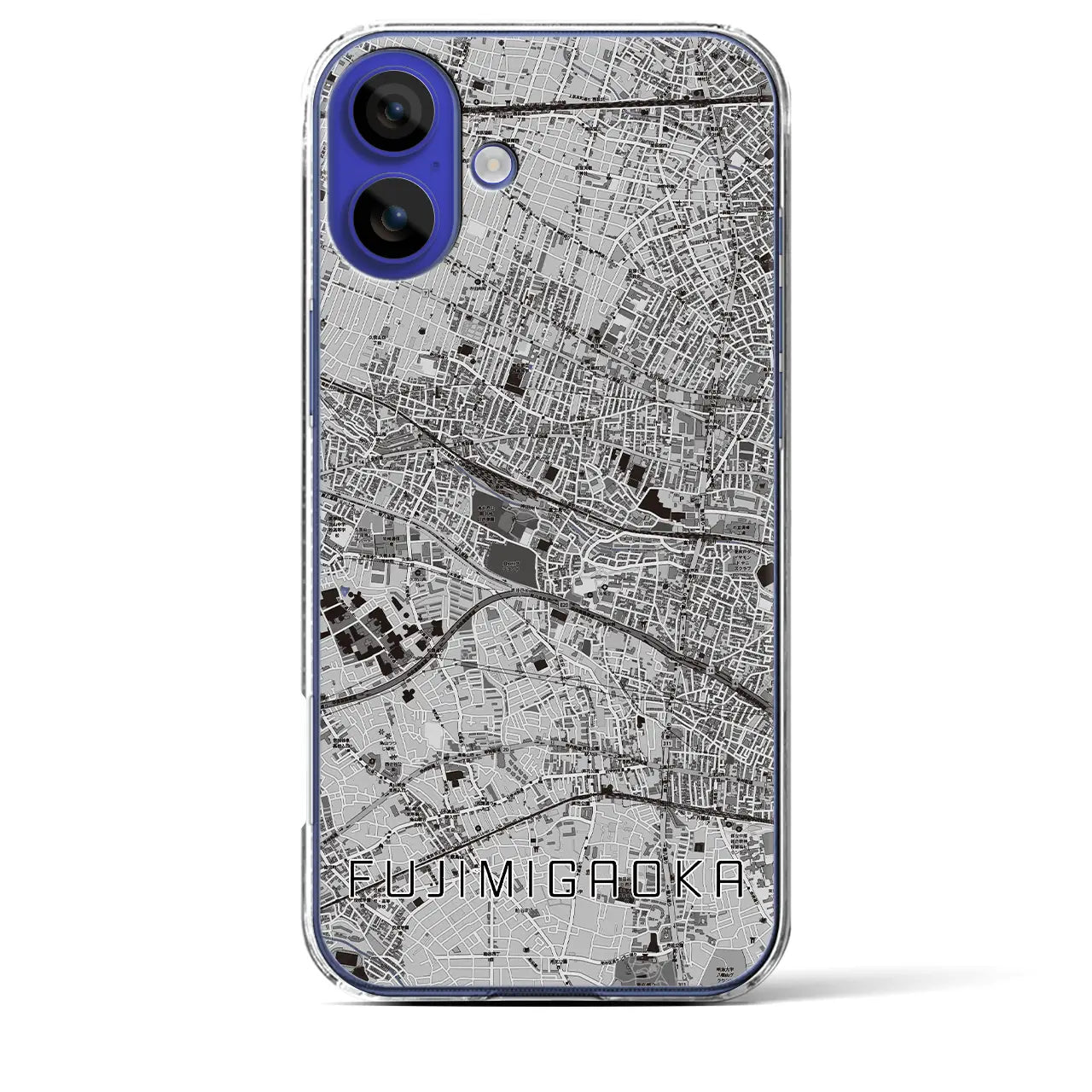 【富士見ヶ丘(東京都)】地図柄iPhoneケース(クリアタイプ)