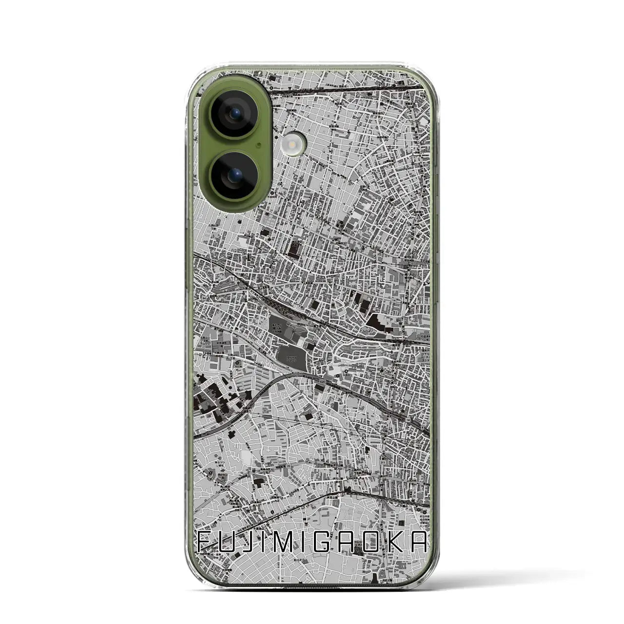 【富士見ヶ丘(東京都)】地図柄iPhoneケース(クリアタイプ)