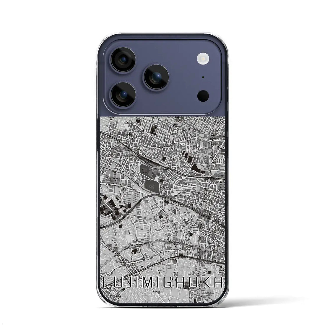 【富士見ヶ丘(東京都)】地図柄iPhoneケース(クリアタイプ)
