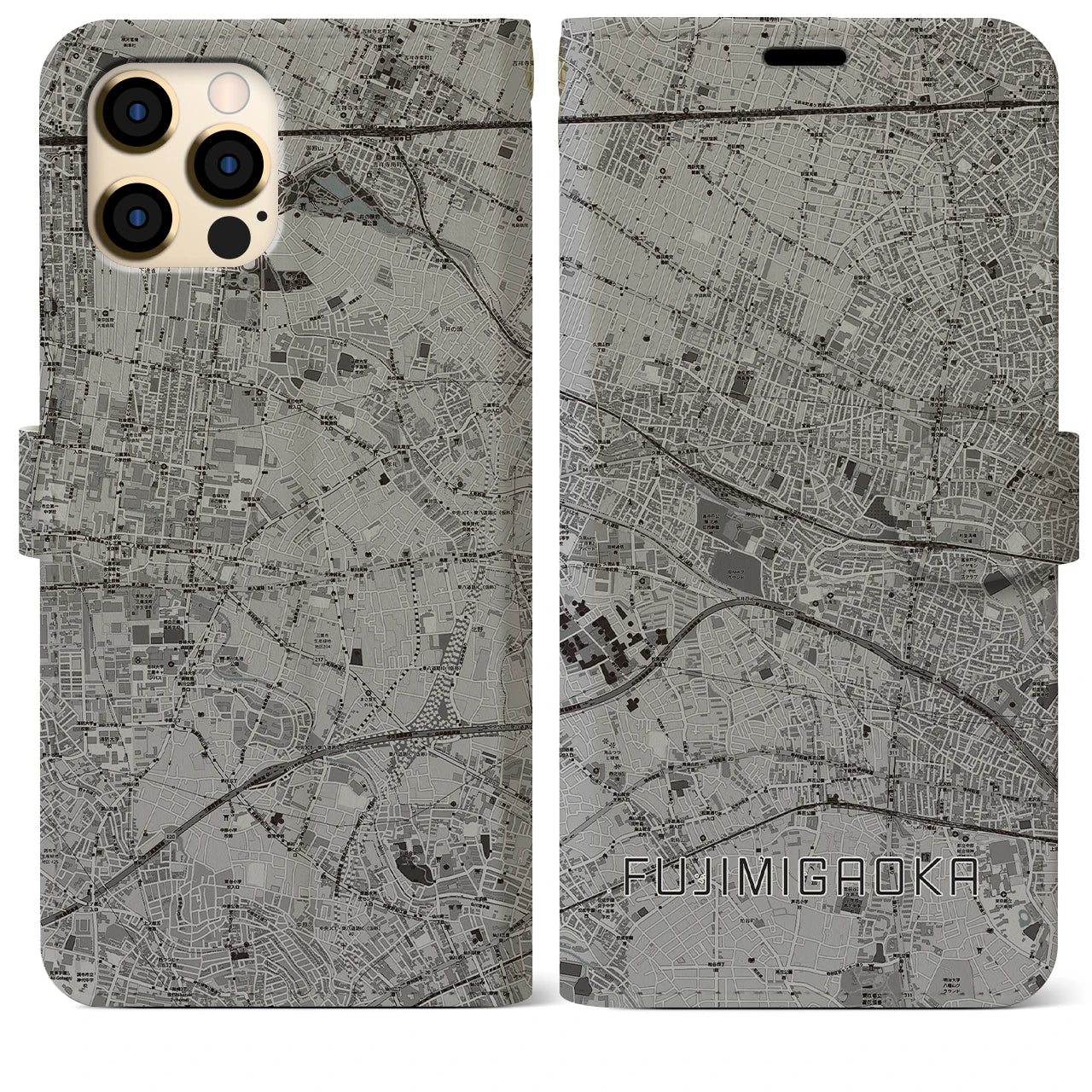 【富士見ヶ丘(東京都)】地図柄iPhoneケース(手帳タイプ)