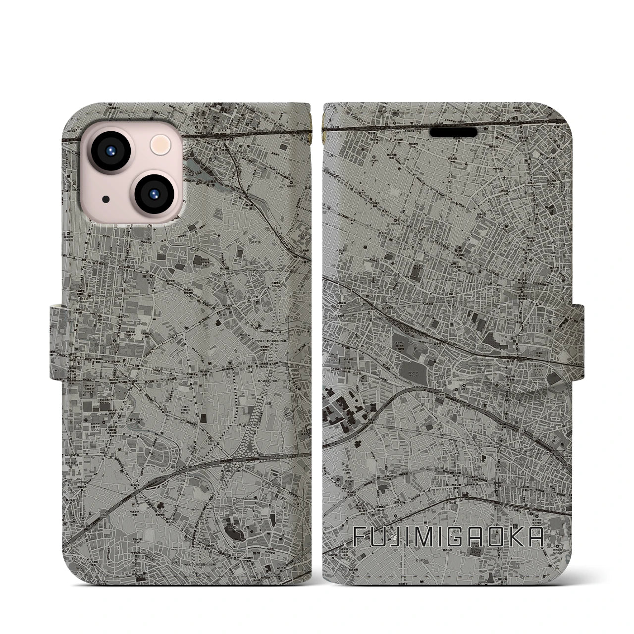 【富士見ヶ丘(東京都)】地図柄iPhoneケース(手帳タイプ)