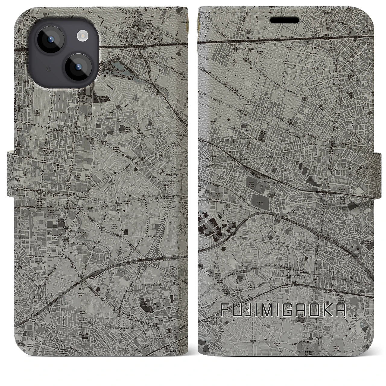 【富士見ヶ丘(東京都)】地図柄iPhoneケース(手帳タイプ)