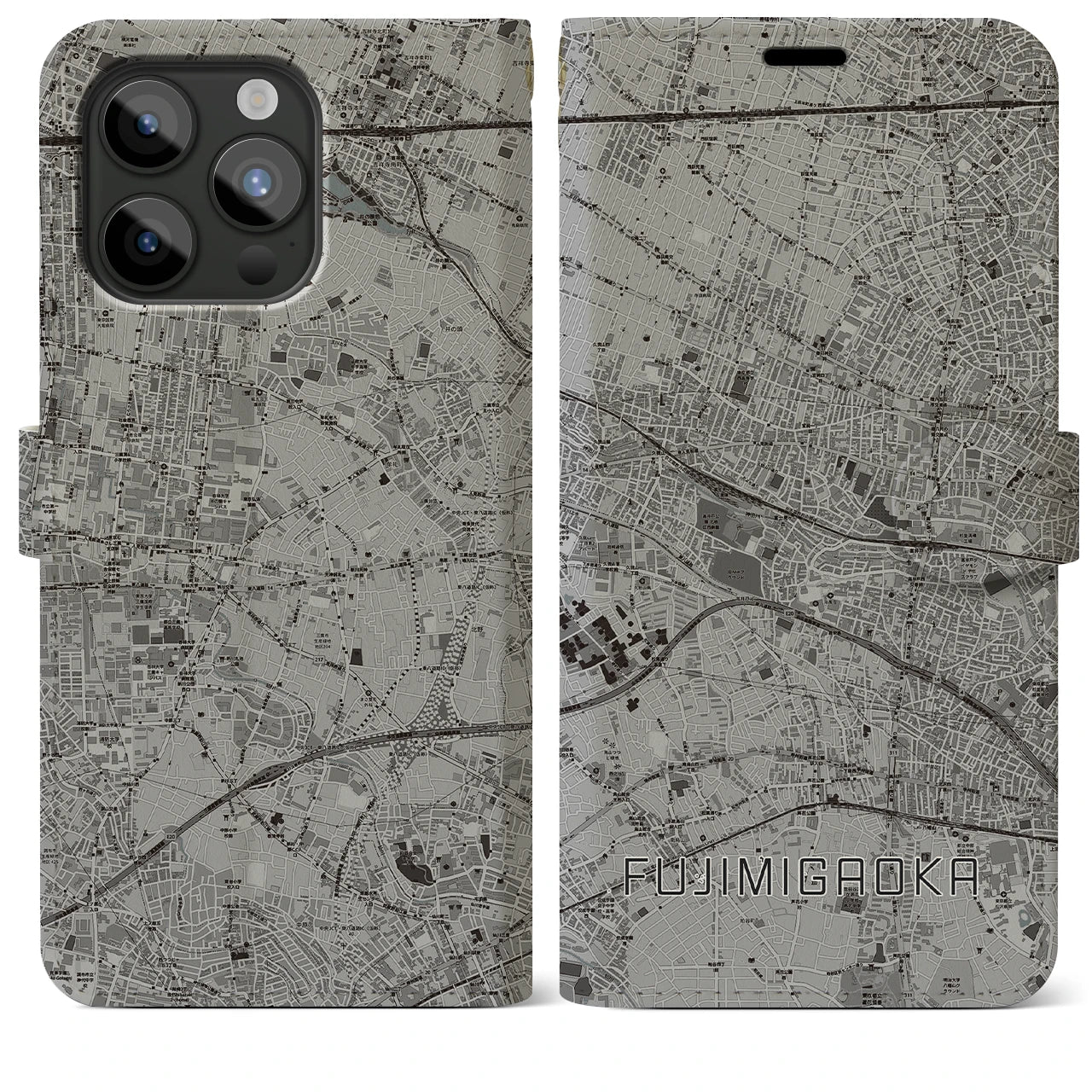 【富士見ヶ丘(東京都)】地図柄iPhoneケース(手帳タイプ)
