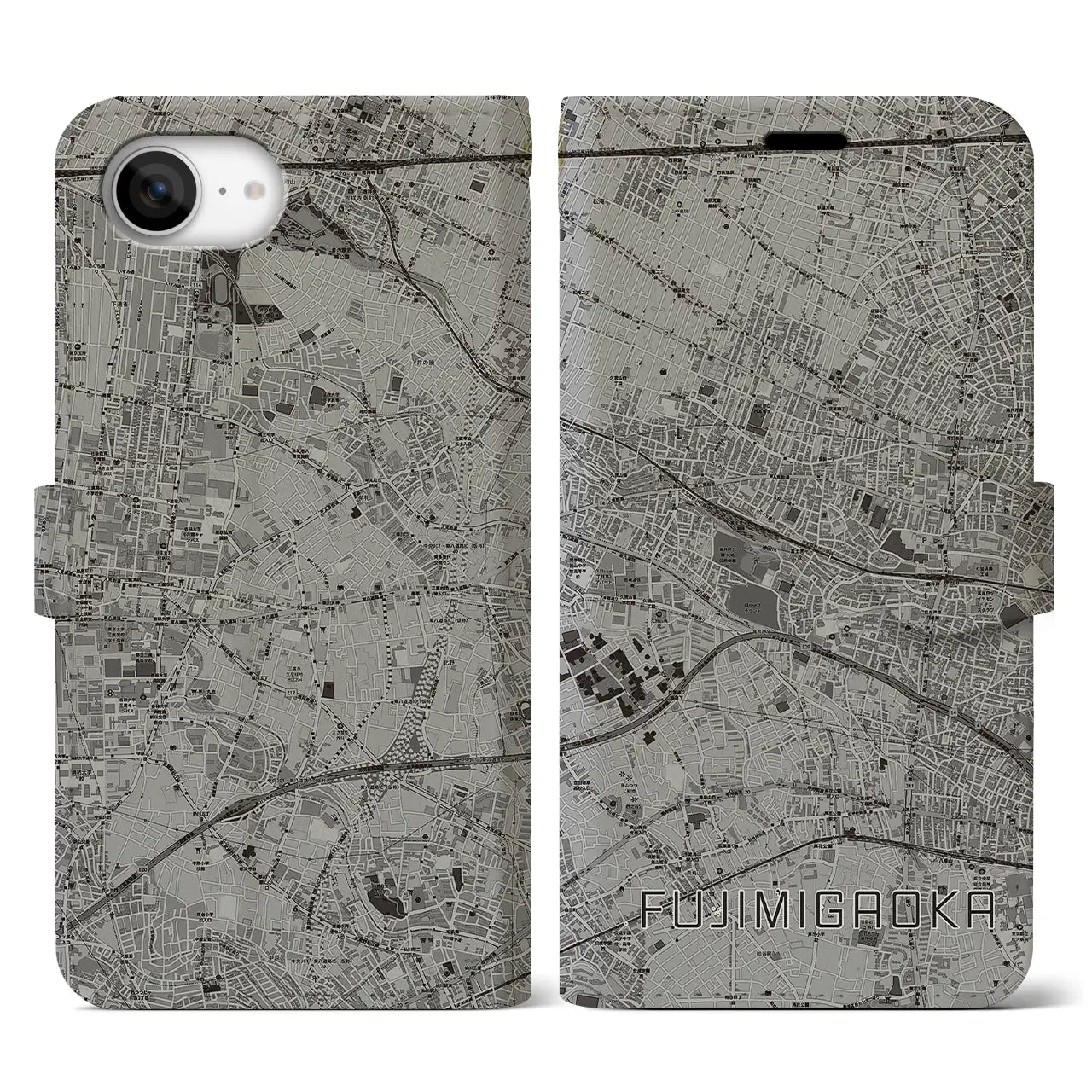 【富士見ヶ丘(東京都)】地図柄iPhoneケース(手帳タイプ)