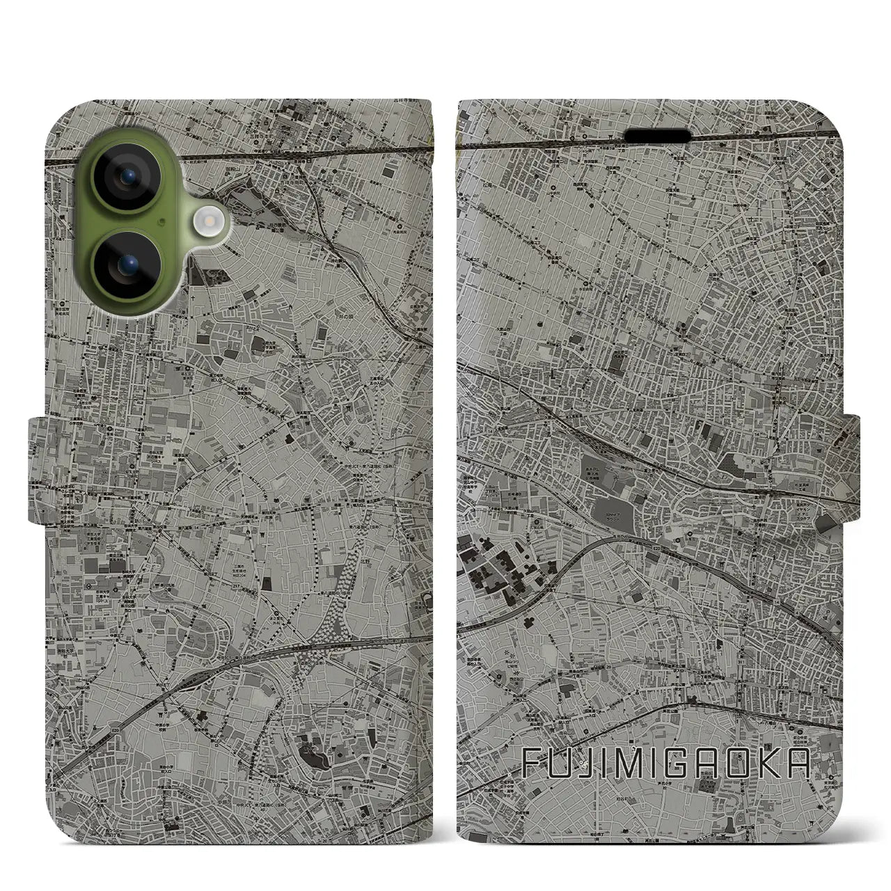【富士見ヶ丘(東京都)】地図柄iPhoneケース(手帳タイプ)