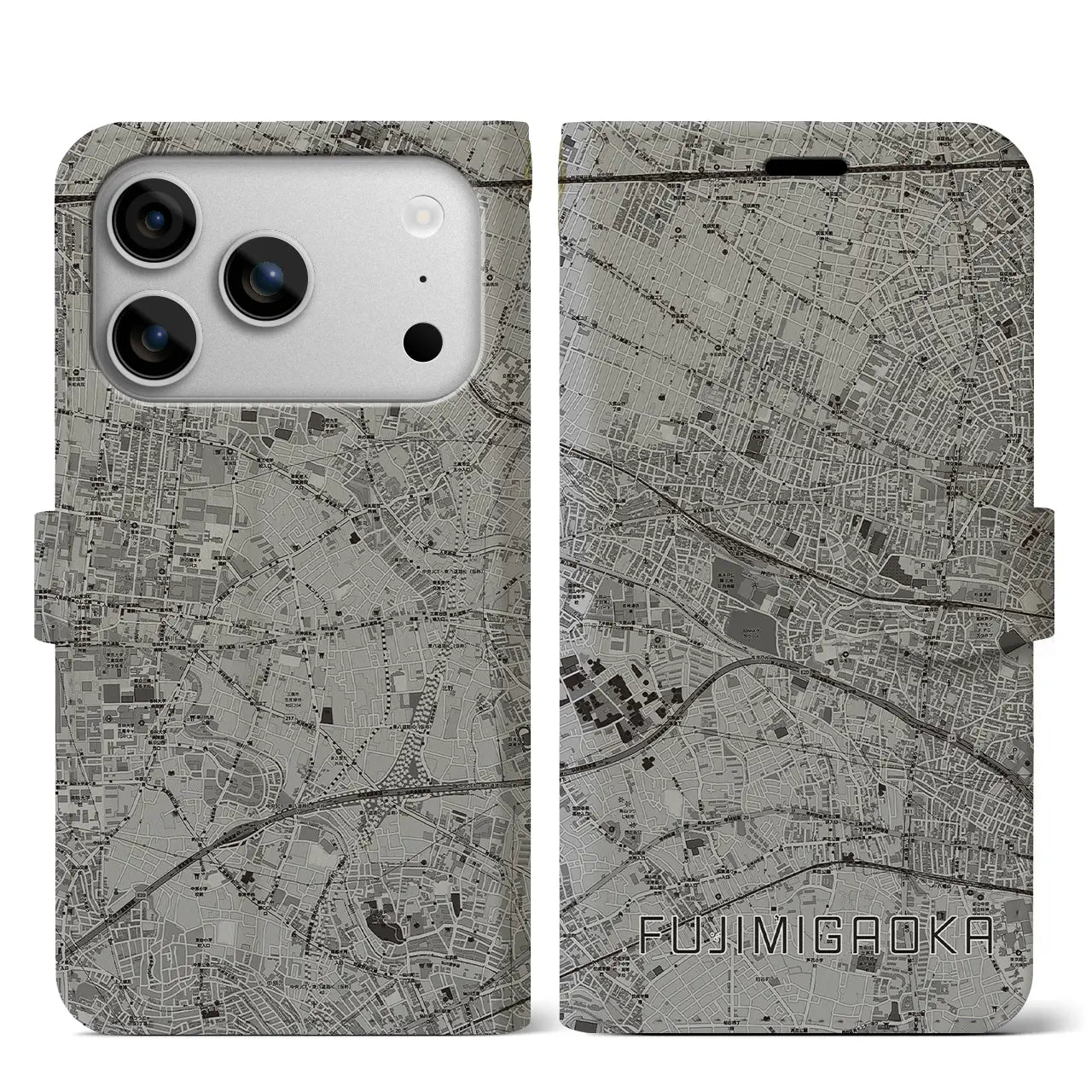 【富士見ヶ丘(東京都)】地図柄iPhoneケース(手帳タイプ)