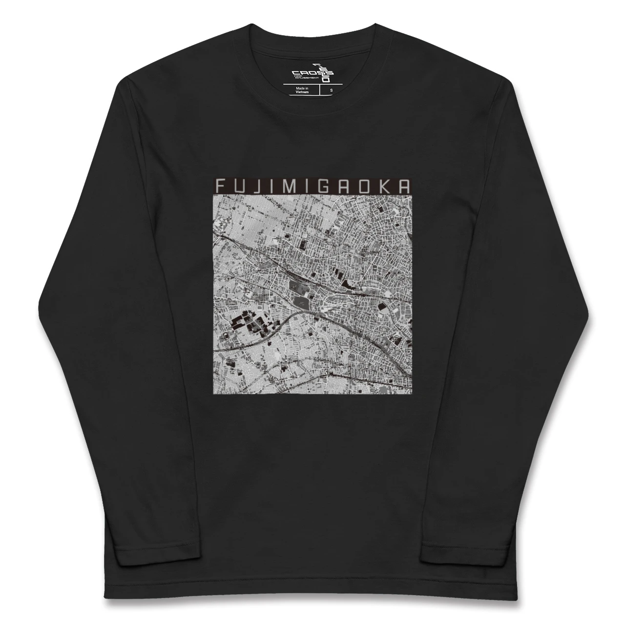 【富士見ヶ丘(東京都)】地図柄ロングスリーブTシャツ