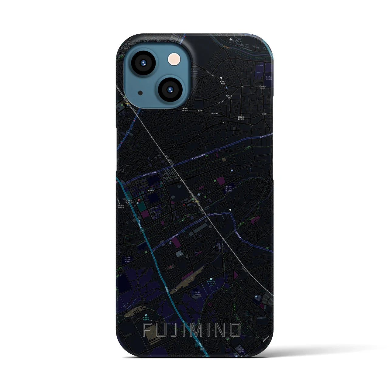 【ふじみ野(埼玉県)】地図柄iPhoneケース(バックカバータイプ)
