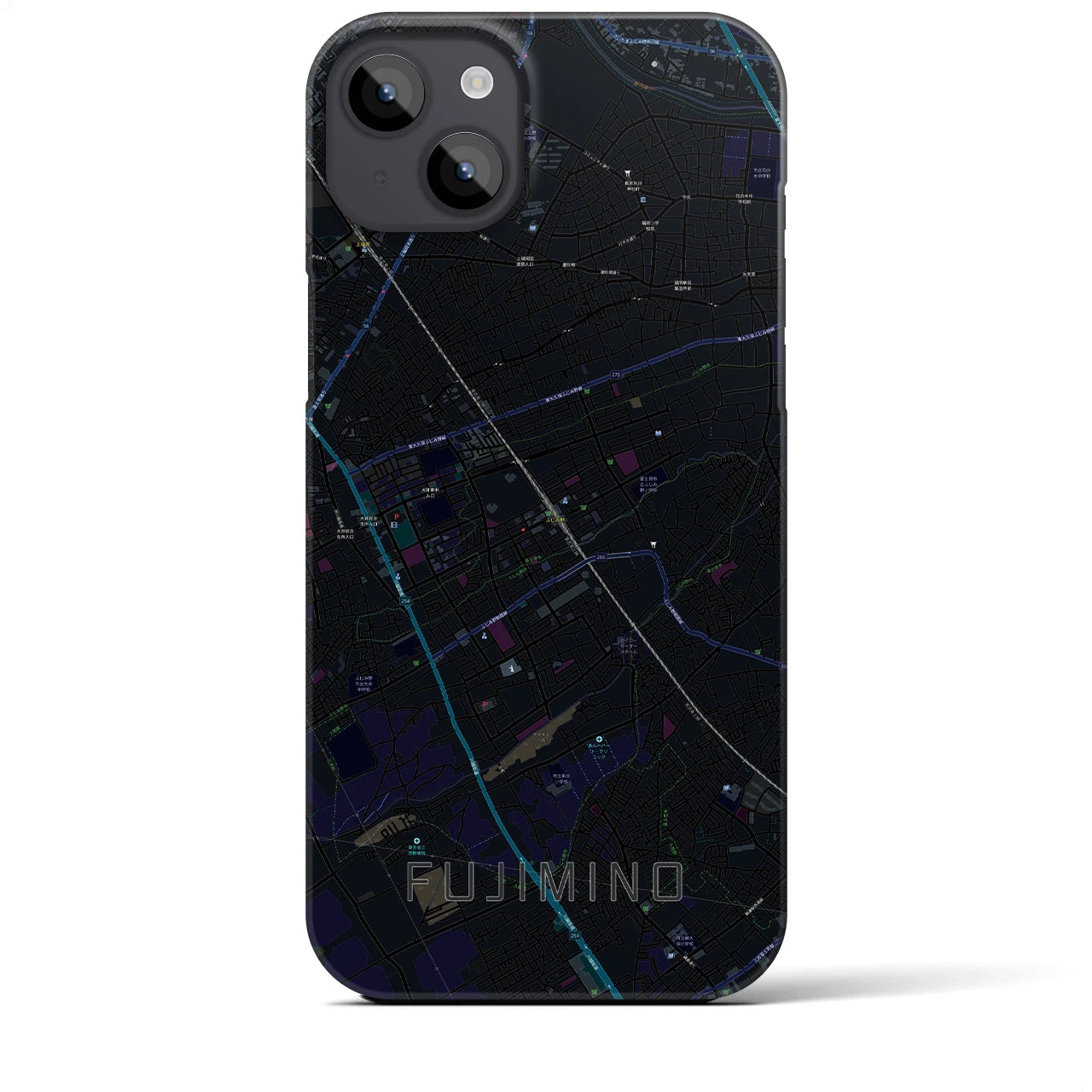 【ふじみ野(埼玉県)】地図柄iPhoneケース(バックカバータイプ)