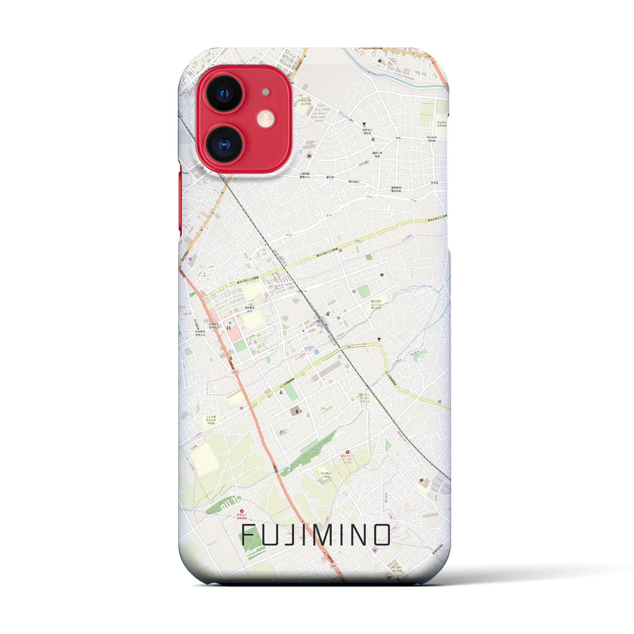 【ふじみ野(埼玉県)】地図柄iPhoneケース(バックカバータイプ)