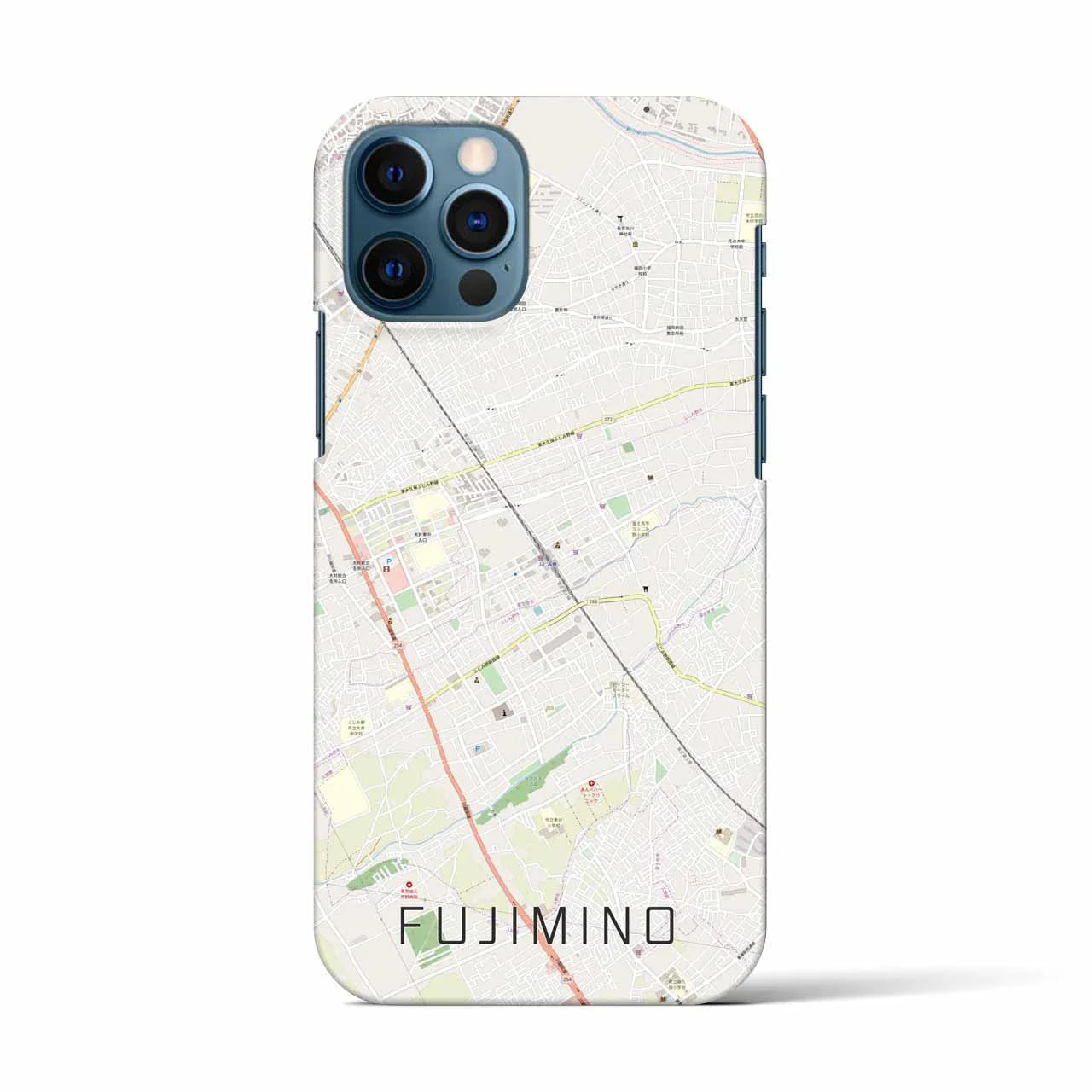 【ふじみ野(埼玉県)】地図柄iPhoneケース(バックカバータイプ)