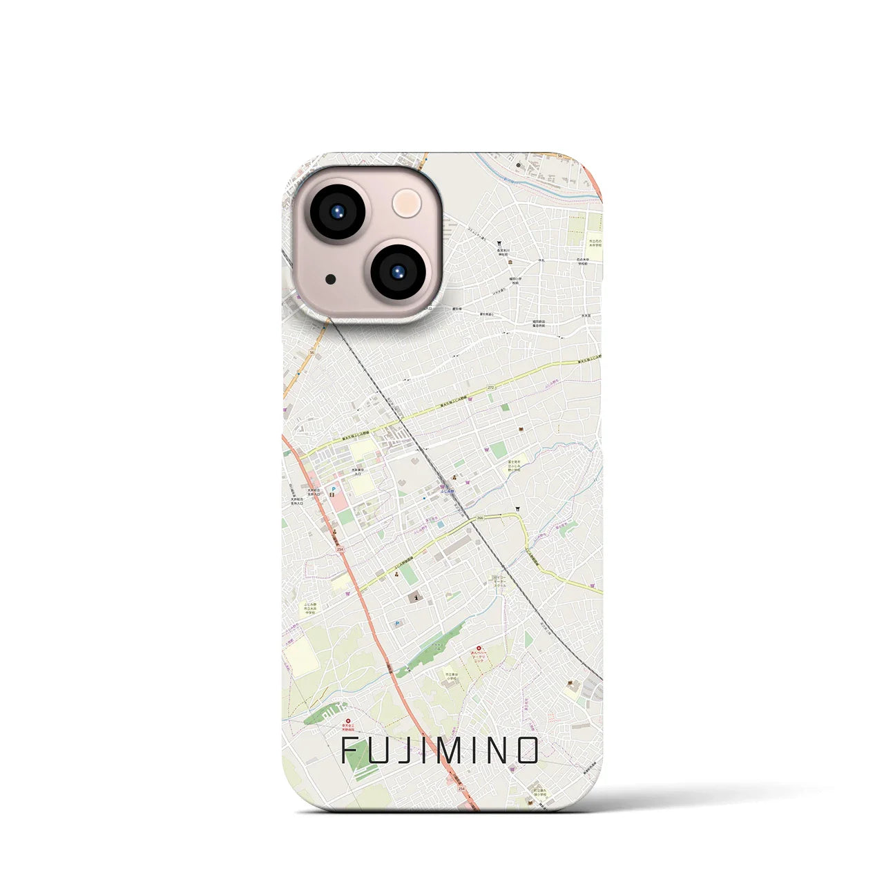 【ふじみ野(埼玉県)】地図柄iPhoneケース(バックカバータイプ)