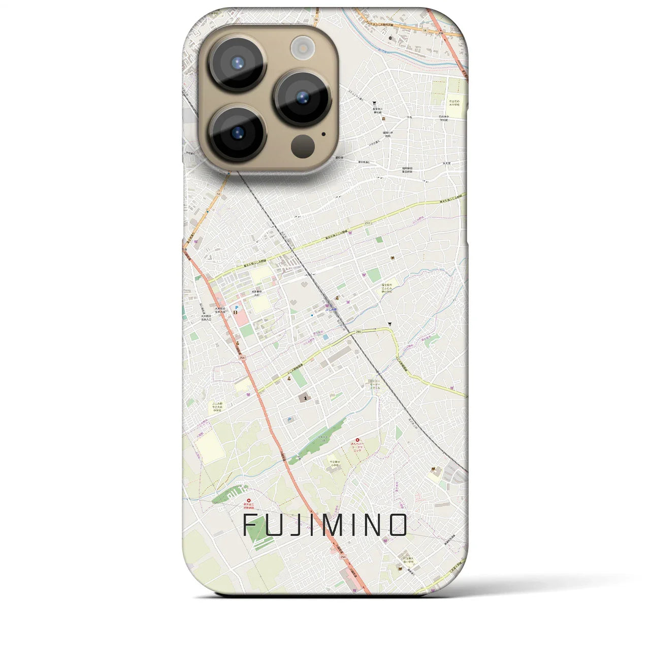 【ふじみ野(埼玉県)】地図柄iPhoneケース(バックカバータイプ)