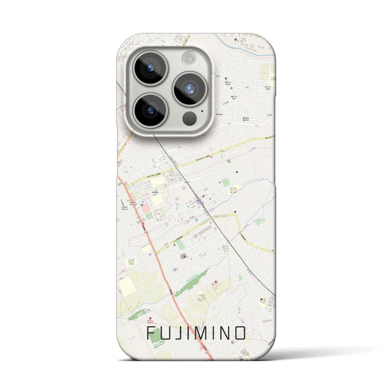 【ふじみ野(埼玉県)】地図柄iPhoneケース(バックカバータイプ)