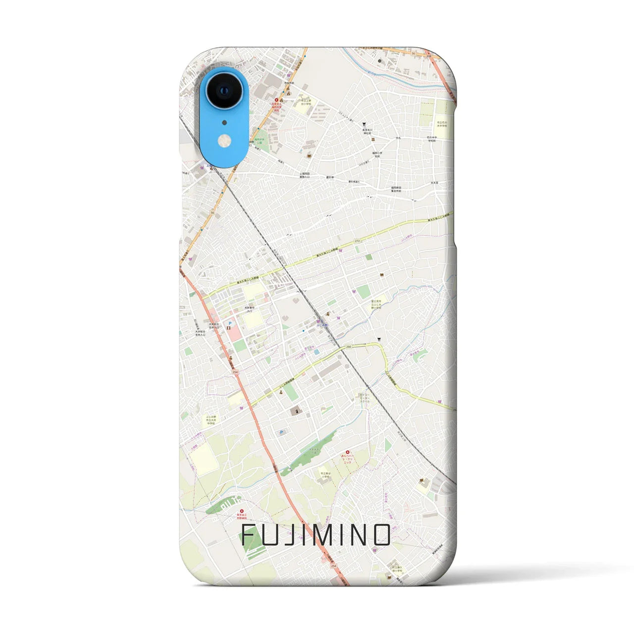 【ふじみ野(埼玉県)】地図柄iPhoneケース(バックカバータイプ)