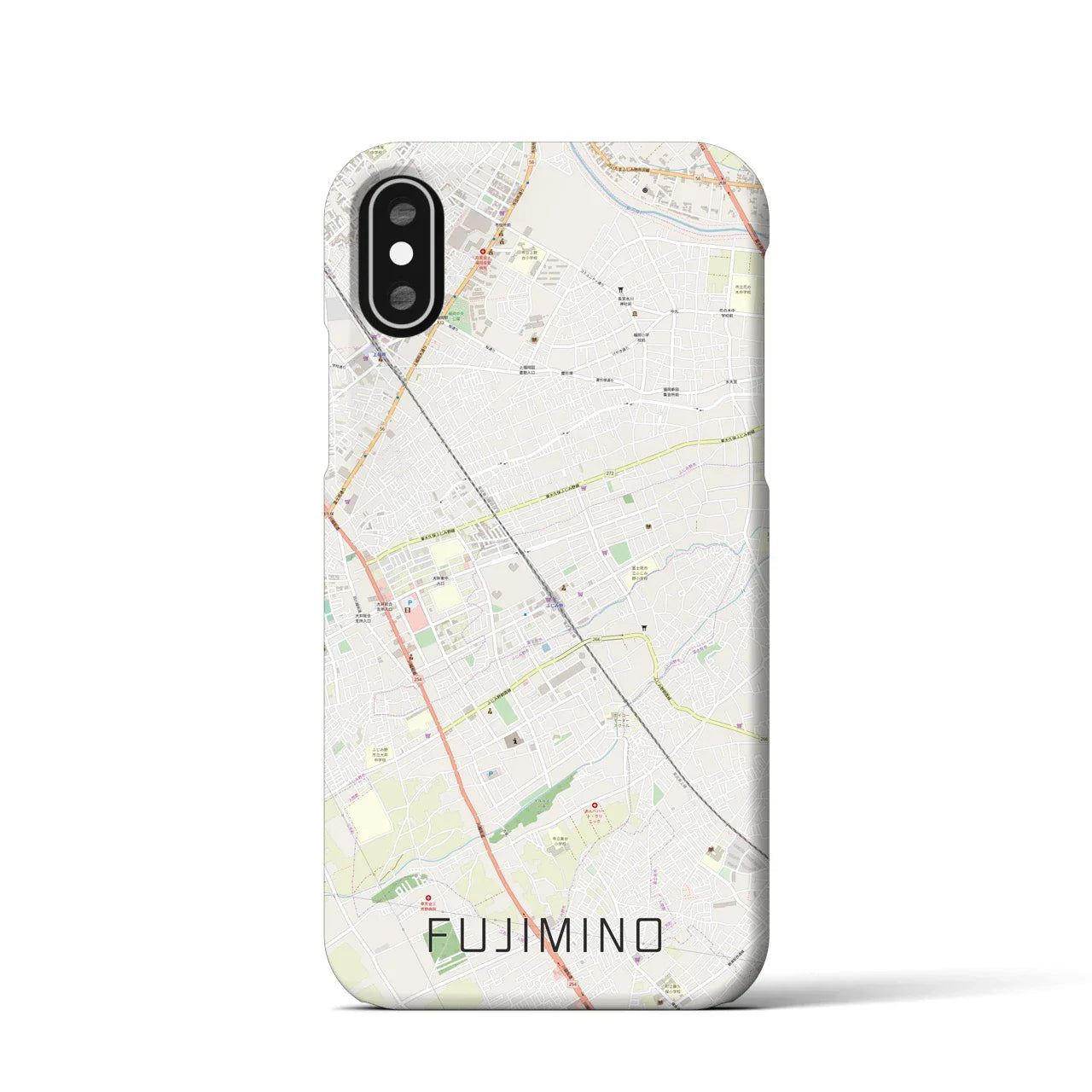 【ふじみ野(埼玉県)】地図柄iPhoneケース(バックカバータイプ)