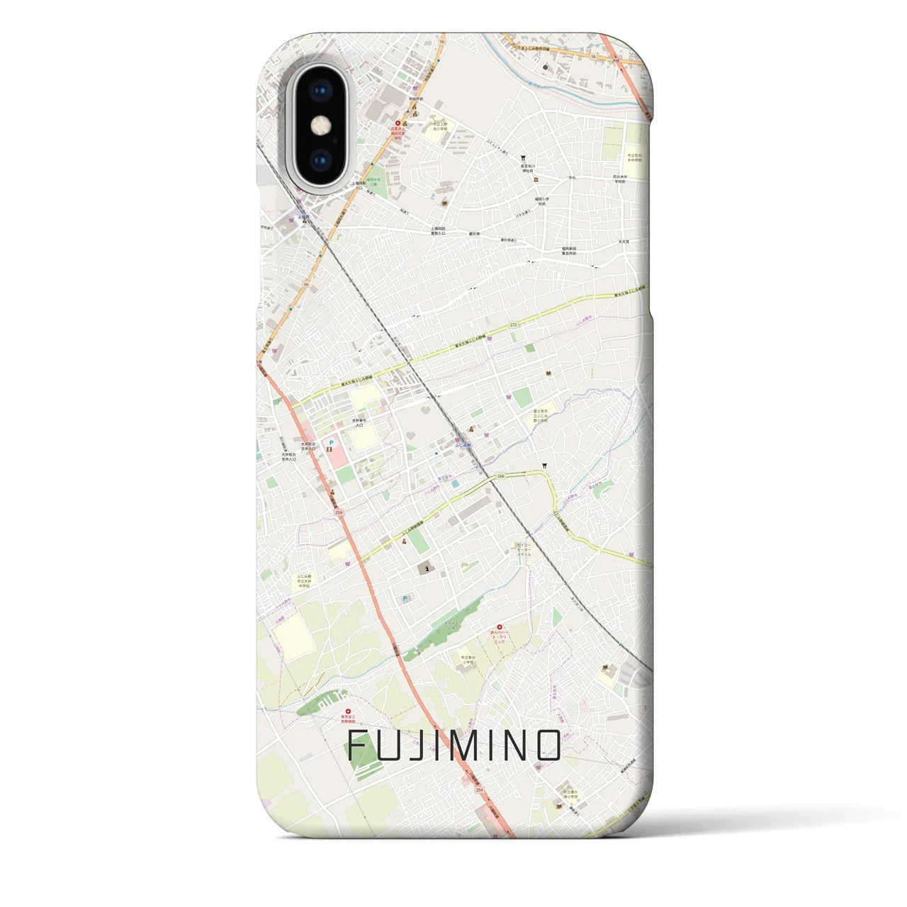 【ふじみ野(埼玉県)】地図柄iPhoneケース(バックカバータイプ)