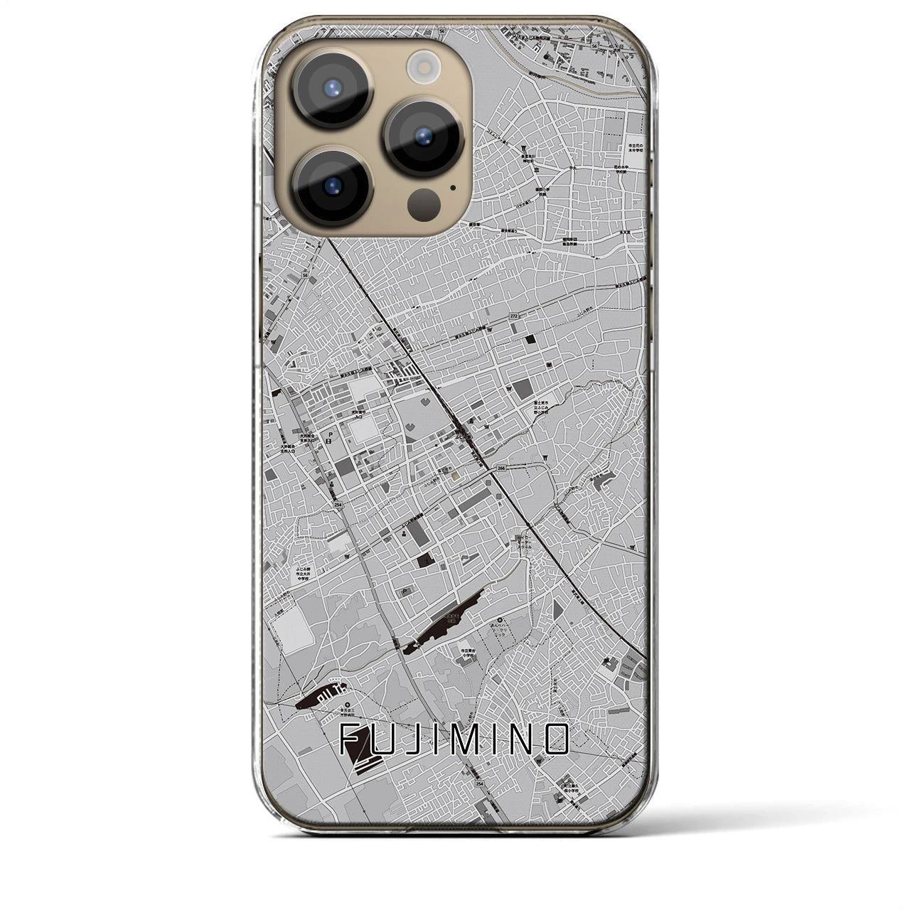 【ふじみ野(埼玉県)】地図柄iPhoneケース(クリアタイプ)