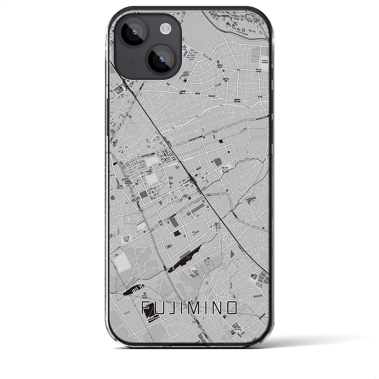 【ふじみ野(埼玉県)】地図柄iPhoneケース(クリアタイプ)