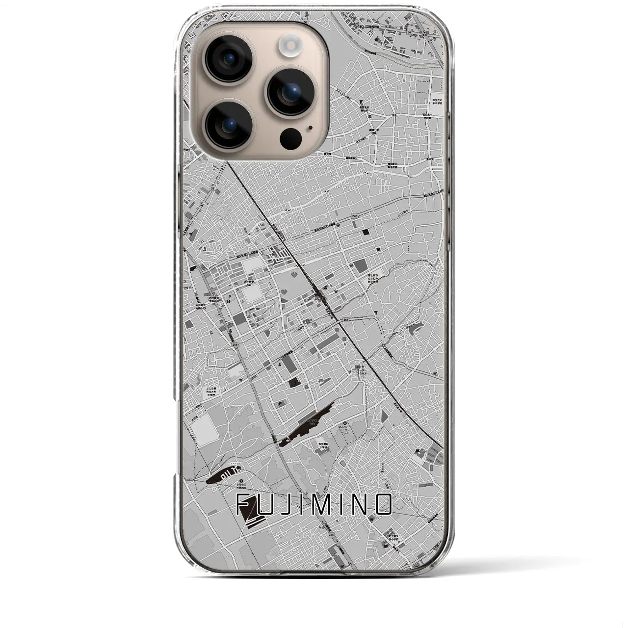 【ふじみ野(埼玉県)】地図柄iPhoneケース(クリアタイプ)