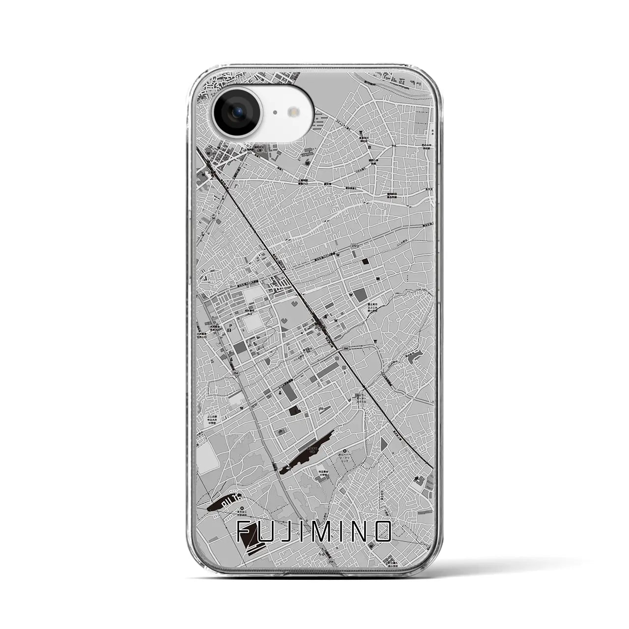 【ふじみ野(埼玉県)】地図柄iPhoneケース(クリアタイプ)