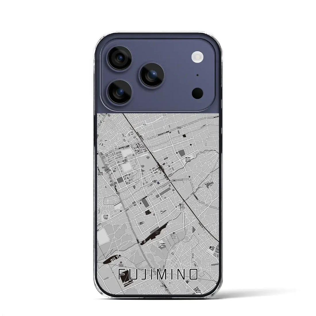 【ふじみ野(埼玉県)】地図柄iPhoneケース(クリアタイプ)
