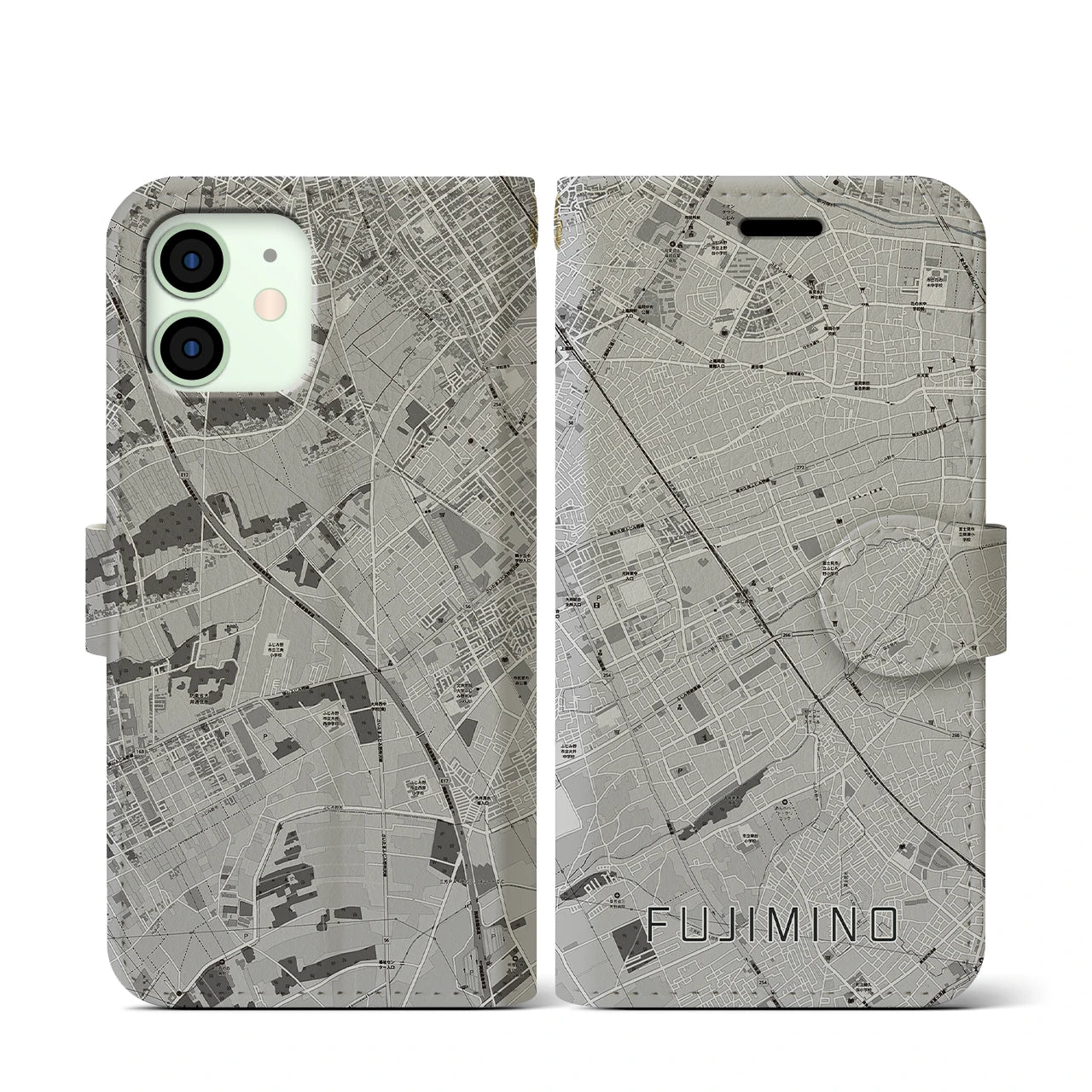【ふじみ野(埼玉県)】地図柄iPhoneケース(手帳タイプ)
