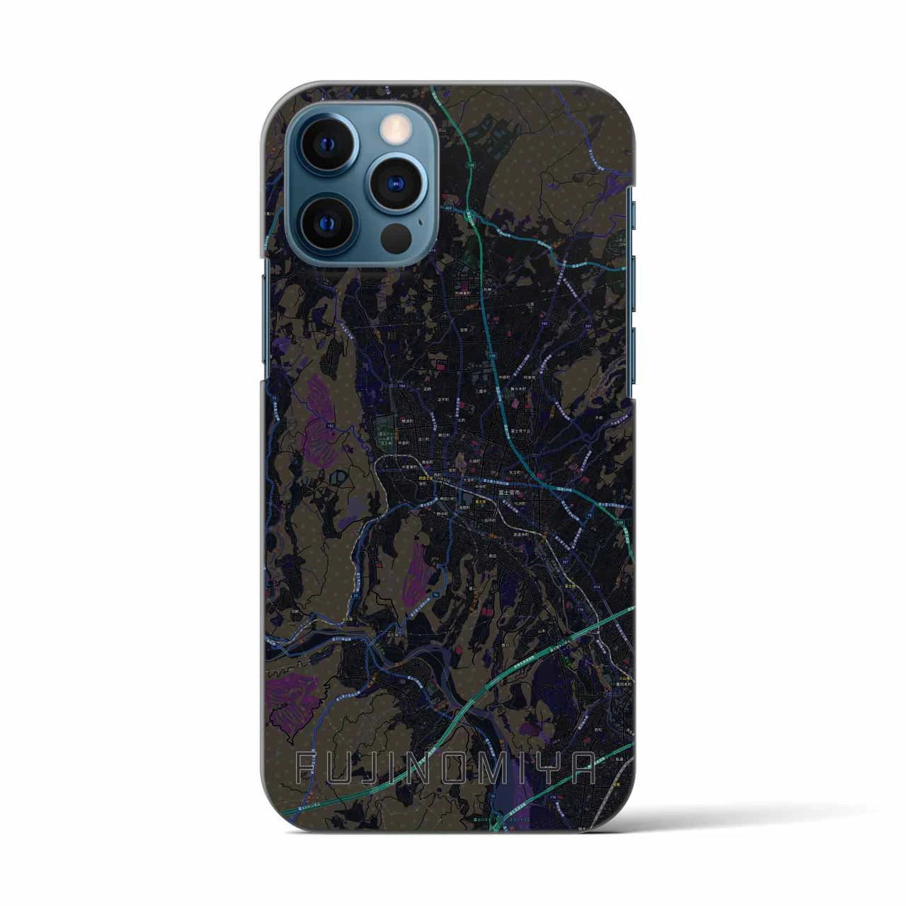 【富士宮(静岡県)】地図柄iPhoneケース(バックカバータイプ)