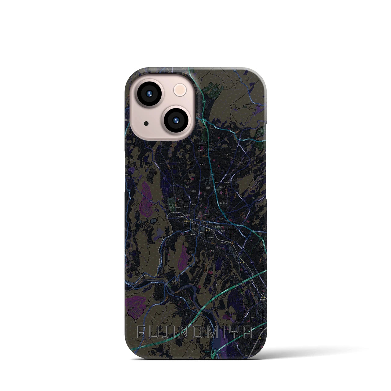 【富士宮(静岡県)】地図柄iPhoneケース(バックカバータイプ)