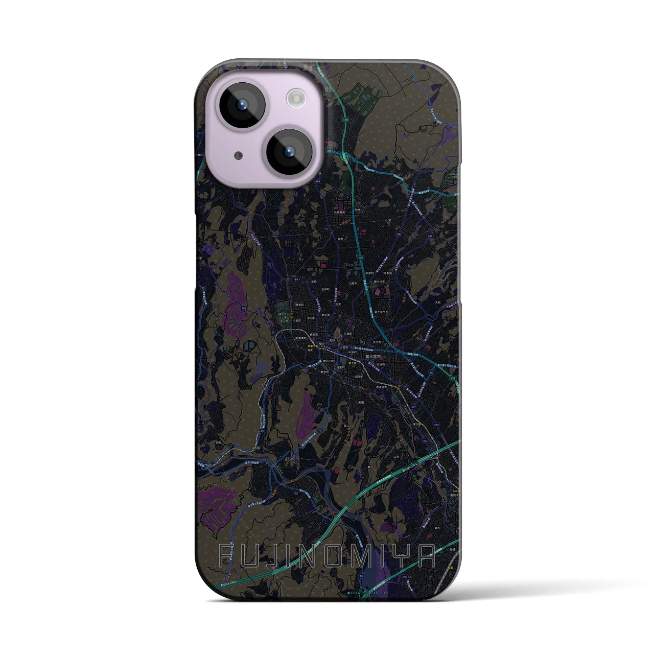 【富士宮(静岡県)】地図柄iPhoneケース(バックカバータイプ)