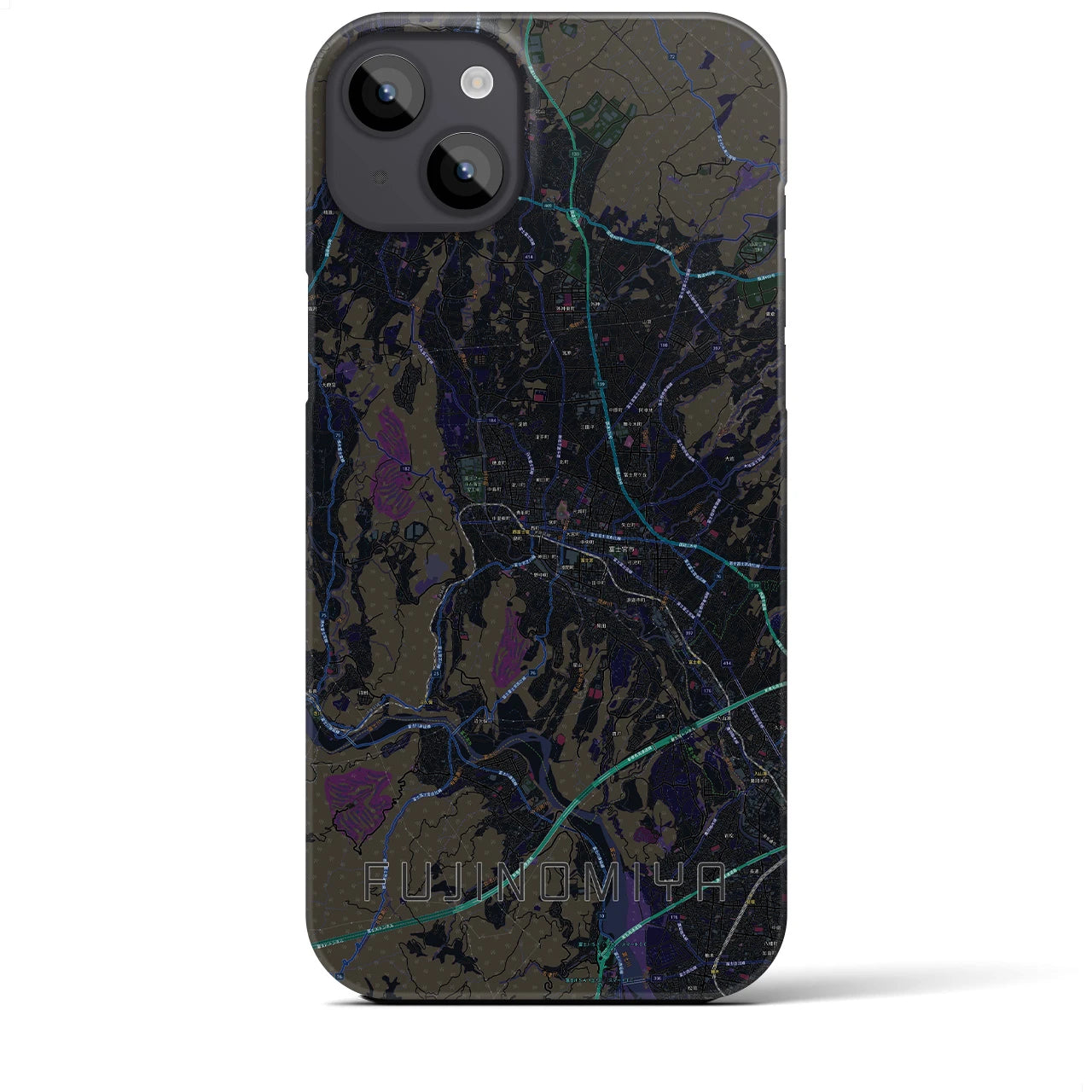 【富士宮(静岡県)】地図柄iPhoneケース(バックカバータイプ)
