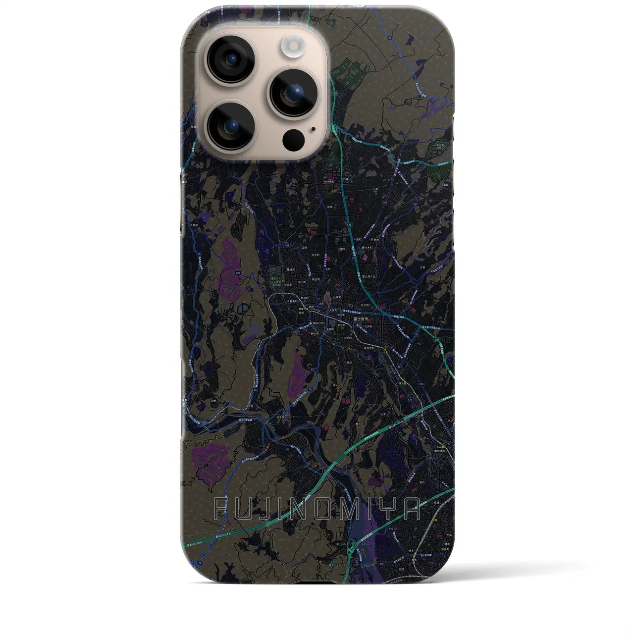 【富士宮(静岡県)】地図柄iPhoneケース(バックカバータイプ)
