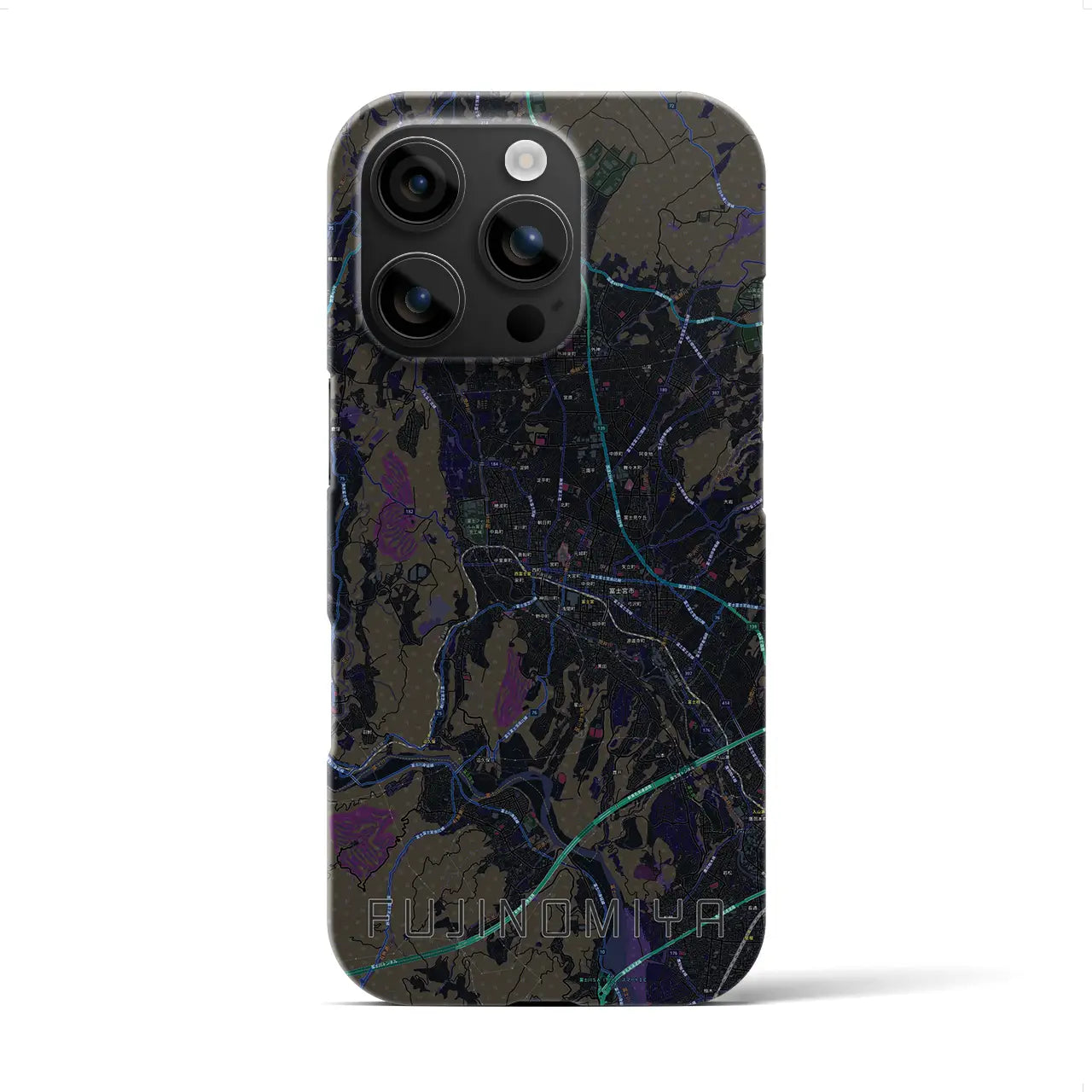 【富士宮(静岡県)】地図柄iPhoneケース(バックカバータイプ)