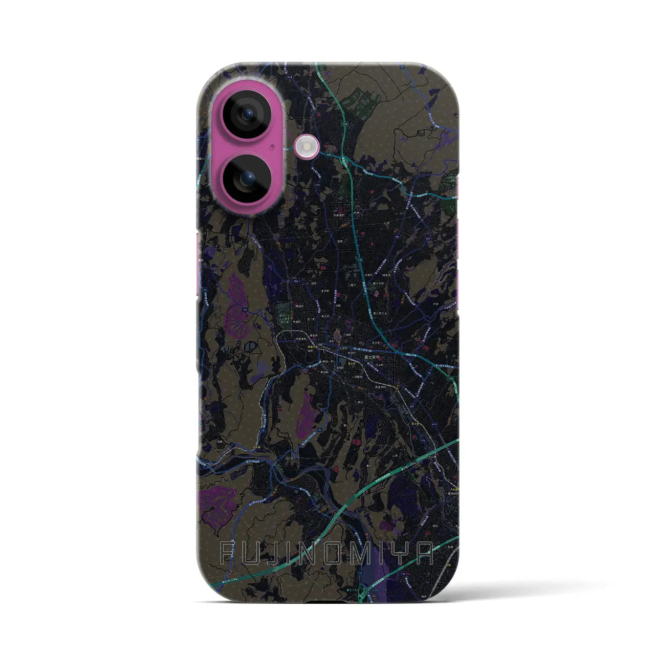 【富士宮(静岡県)】地図柄iPhoneケース(バックカバータイプ)