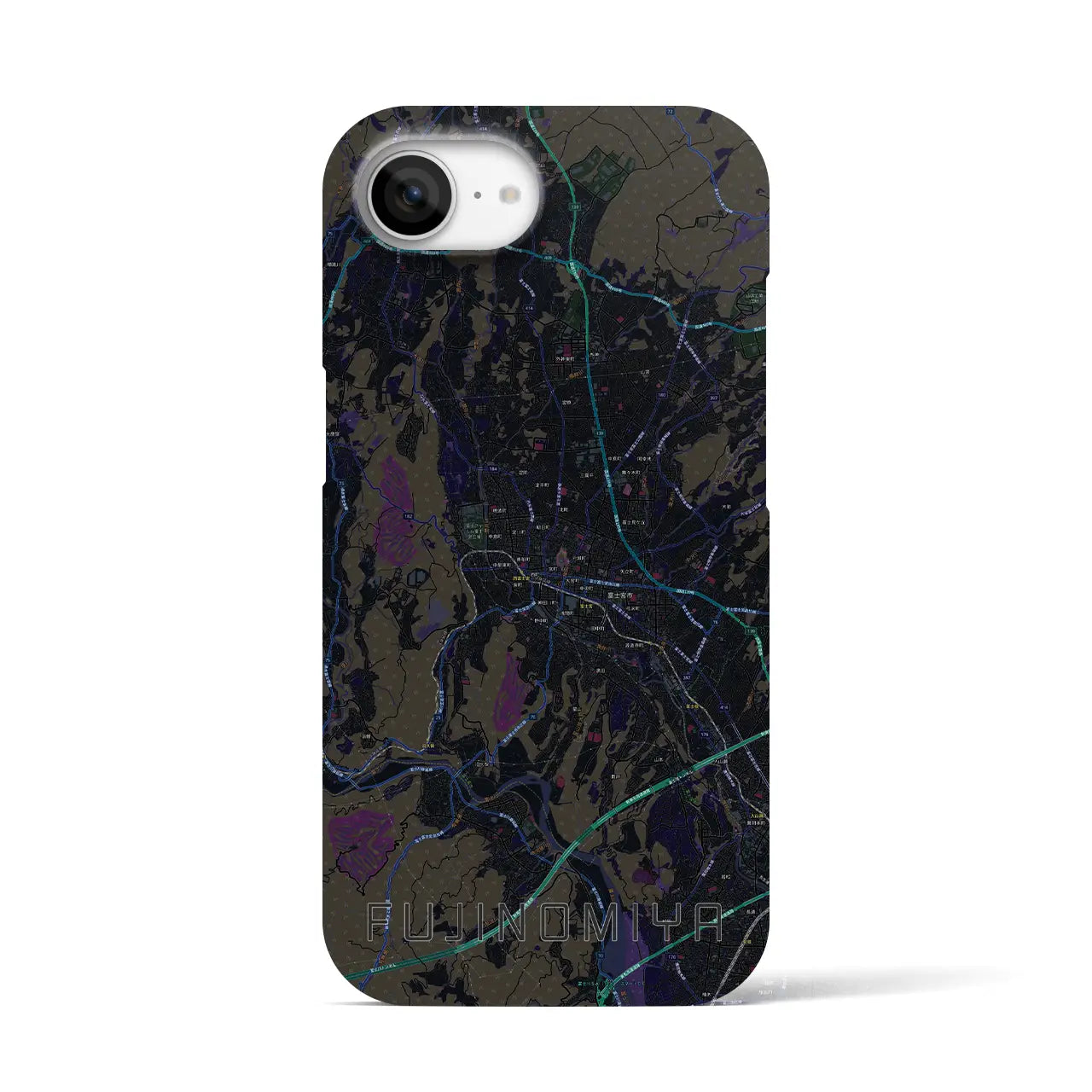 【富士宮(静岡県)】地図柄iPhoneケース(バックカバータイプ)