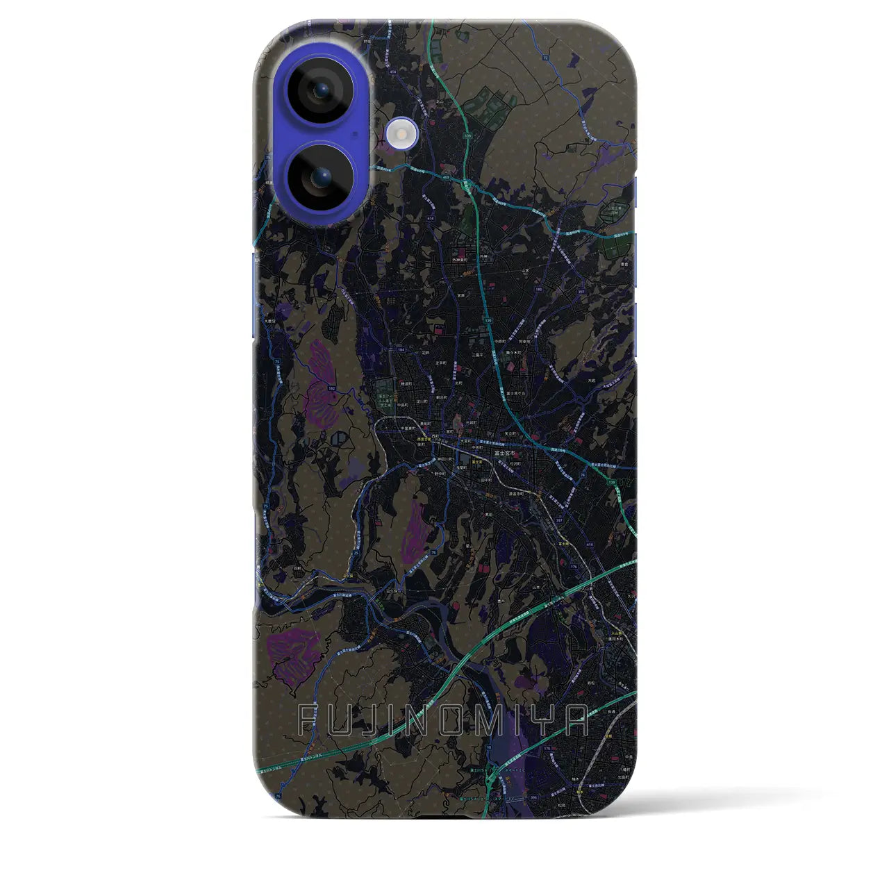 【富士宮(静岡県)】地図柄iPhoneケース(バックカバータイプ)