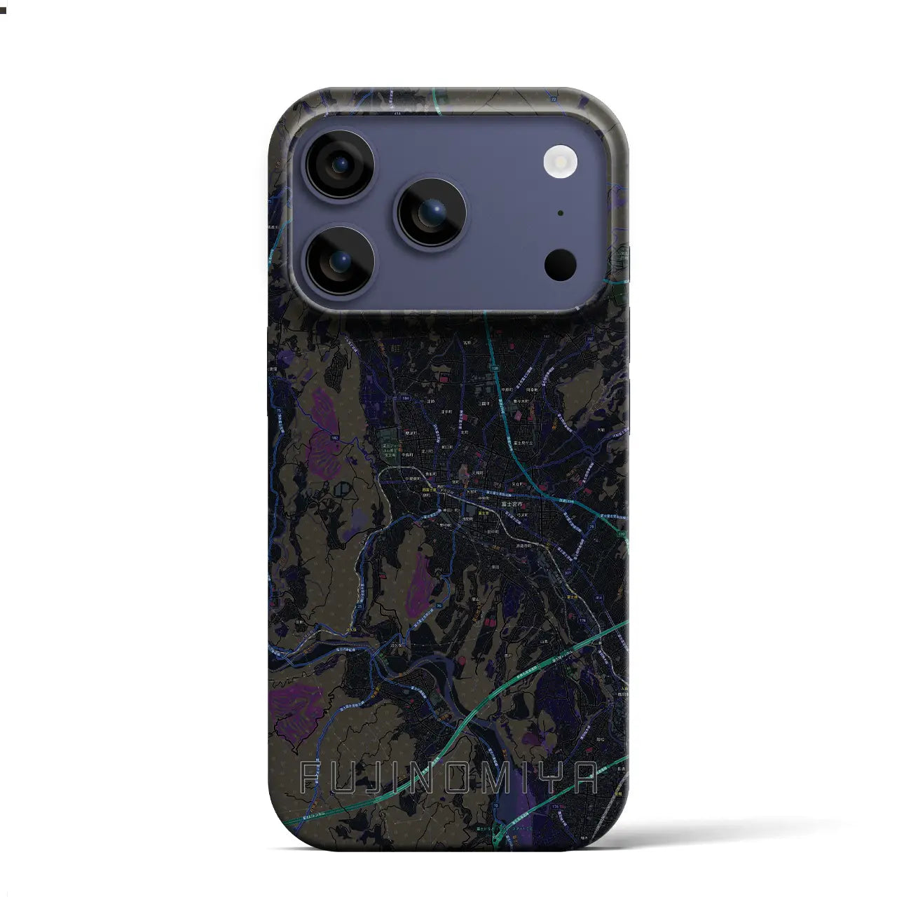 【富士宮(静岡県)】地図柄iPhoneケース(バックカバータイプ)