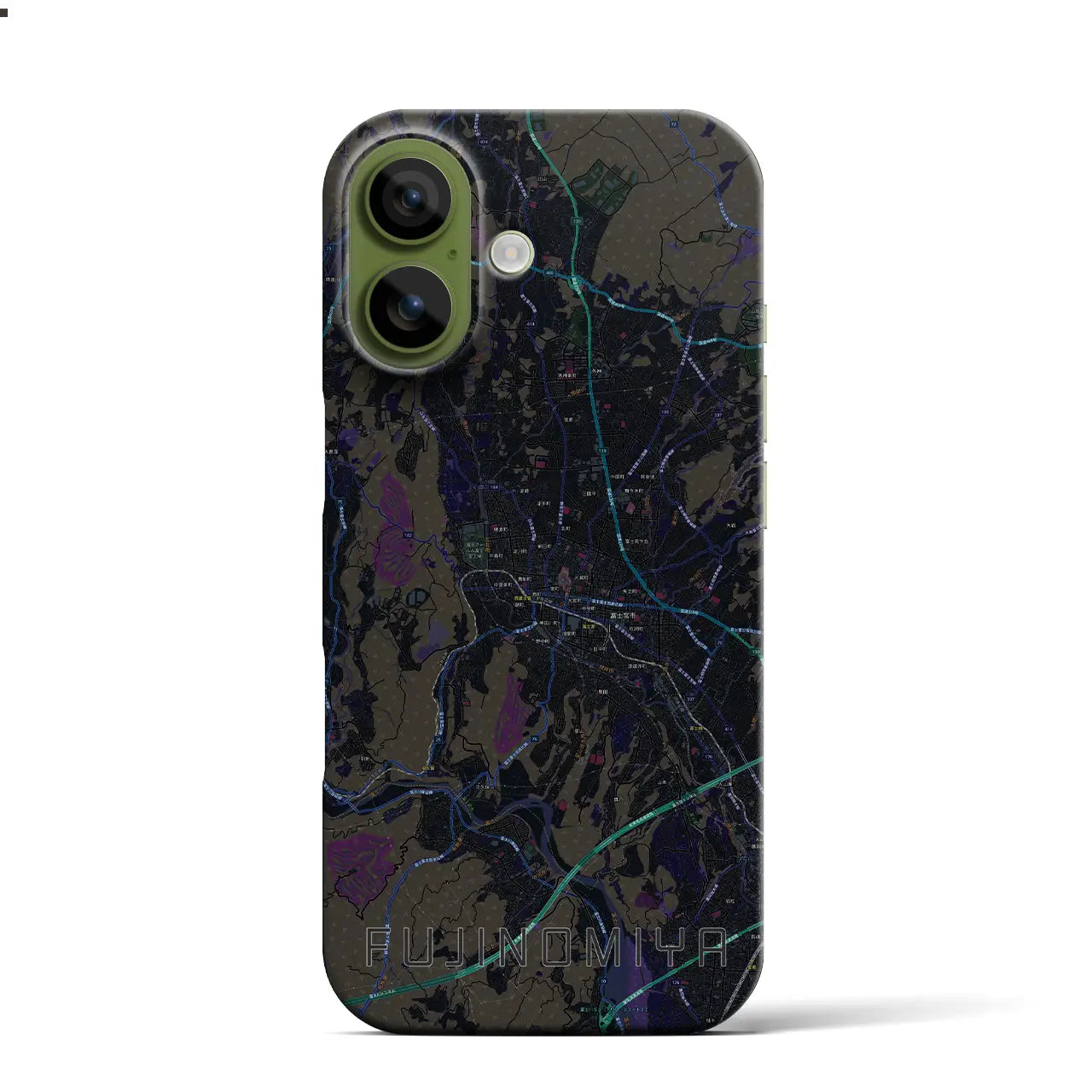 【富士宮(静岡県)】地図柄iPhoneケース(バックカバータイプ)