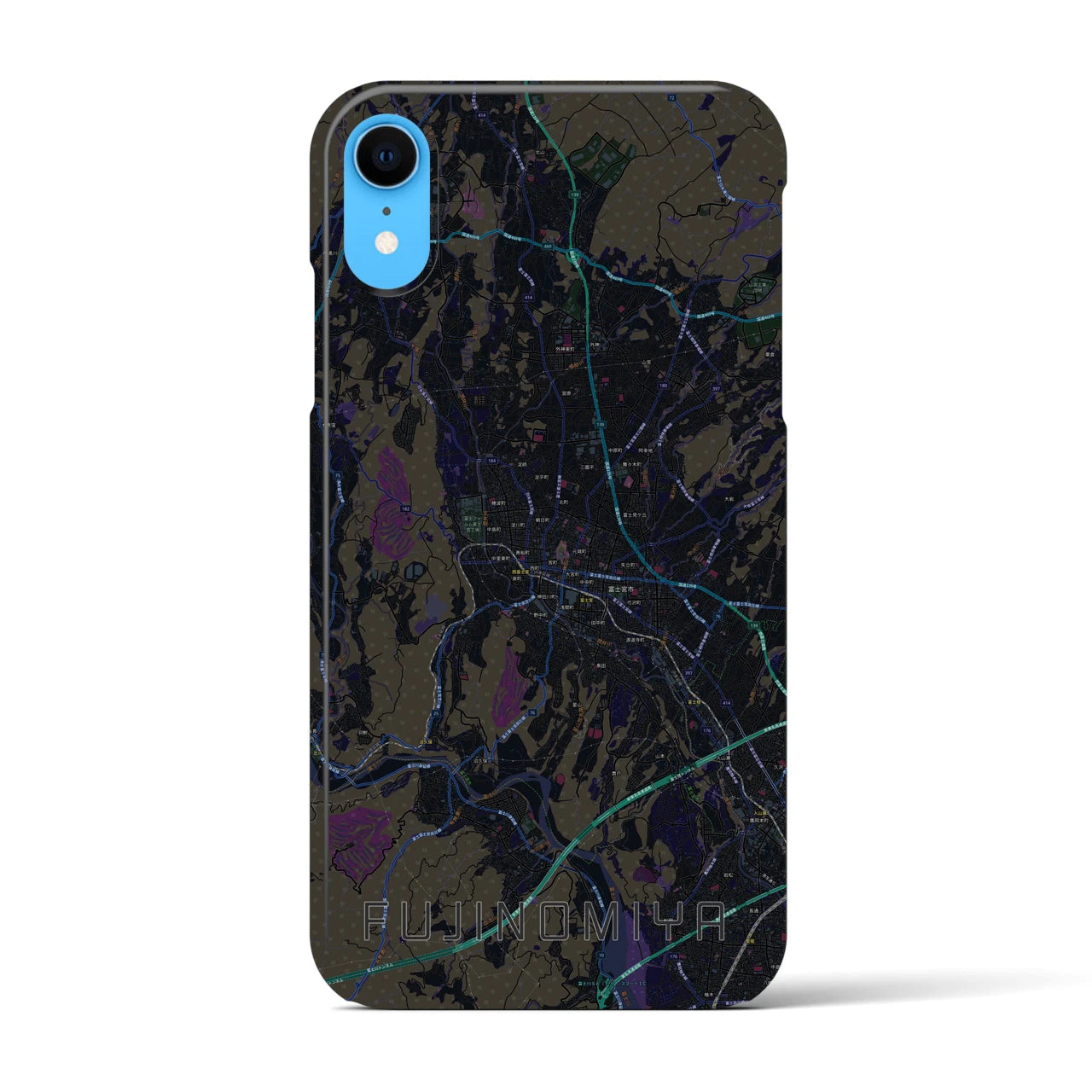 【富士宮(静岡県)】地図柄iPhoneケース(バックカバータイプ)