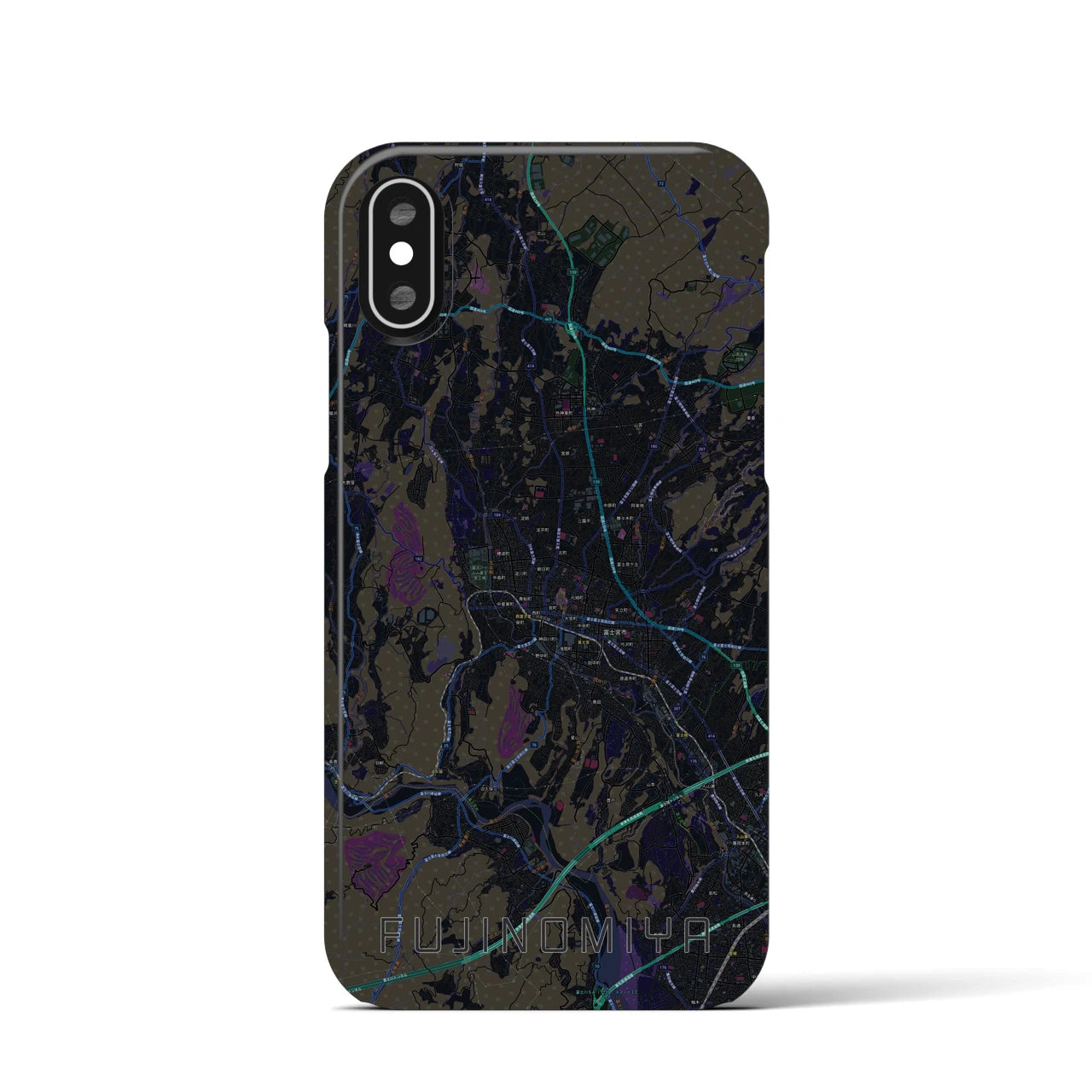 【富士宮(静岡県)】地図柄iPhoneケース(バックカバータイプ)