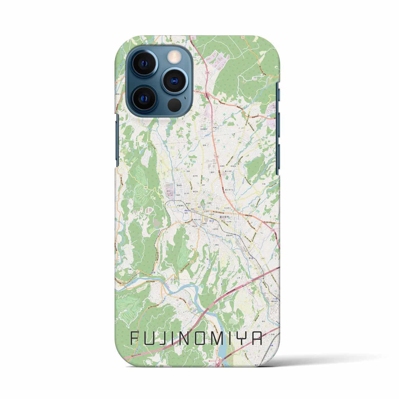 【富士宮(静岡県)】地図柄iPhoneケース(バックカバータイプ)