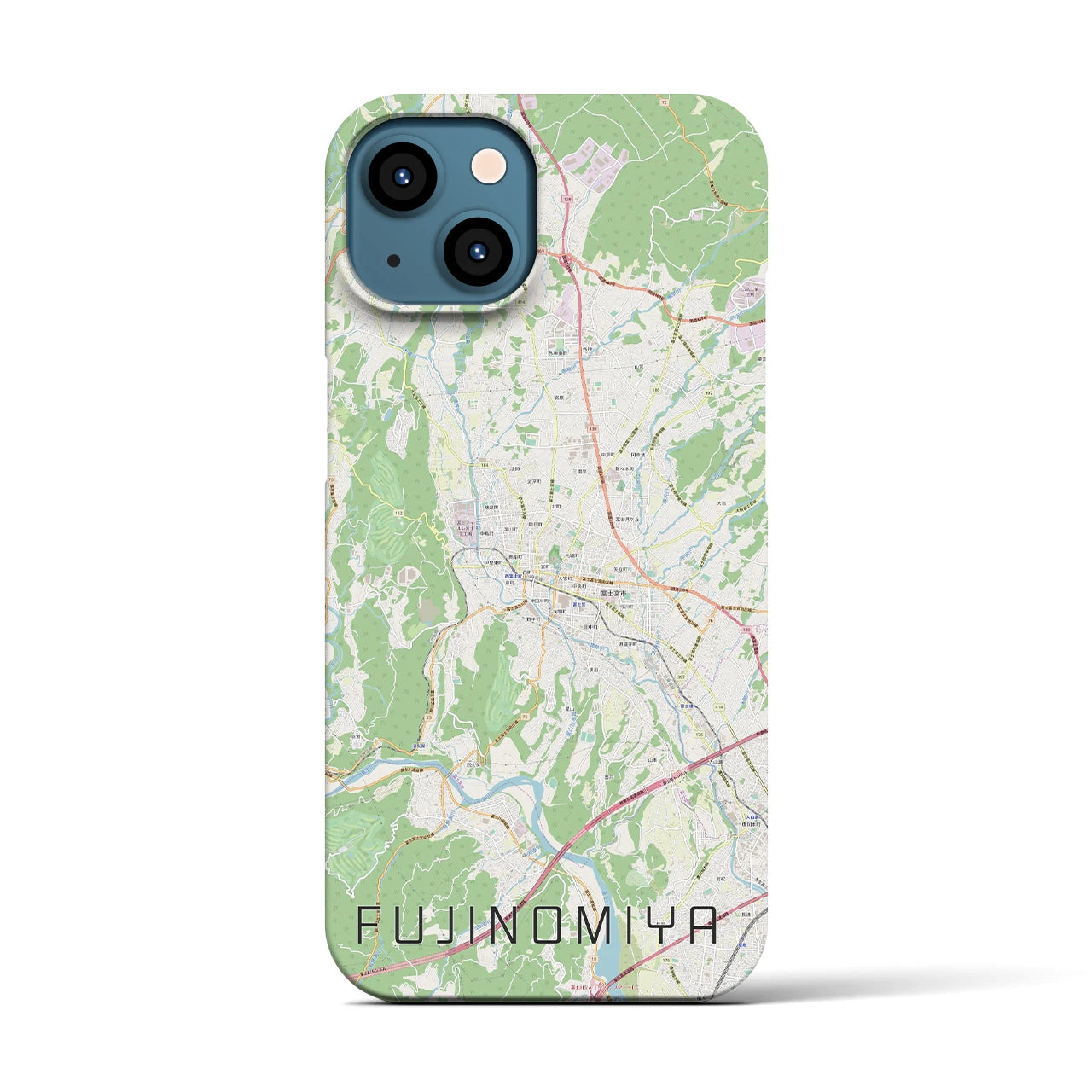 【富士宮(静岡県)】地図柄iPhoneケース(バックカバータイプ)
