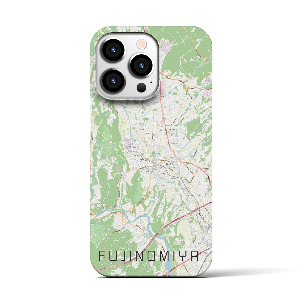 【富士宮(静岡県)】地図柄iPhoneケース(バックカバータイプ)